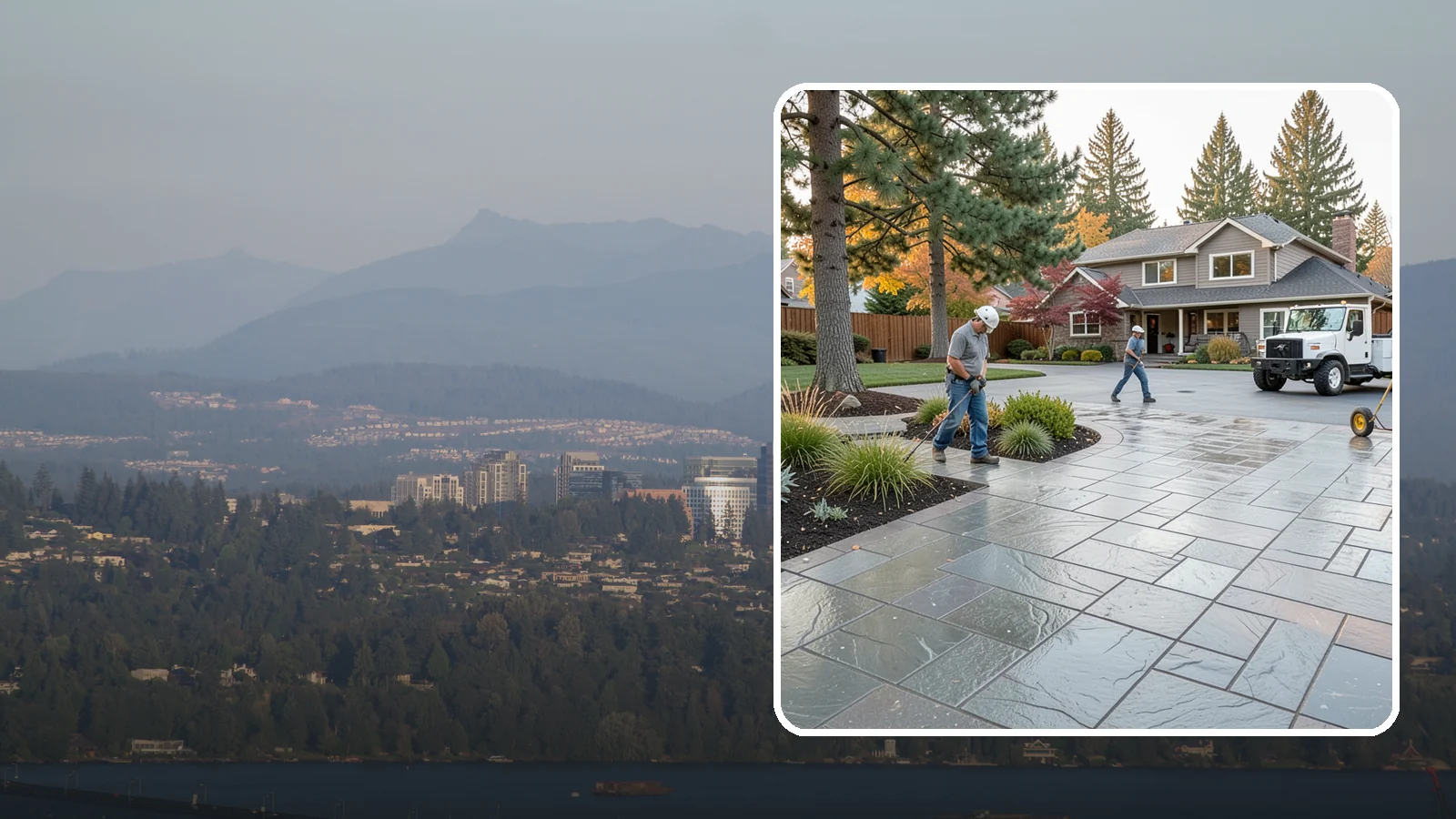Stamped Concrete in Medina, King County, WA - We create stamped concrete that mimics natural stone, brick, or slate while resisting Pacific Northwest weathering.