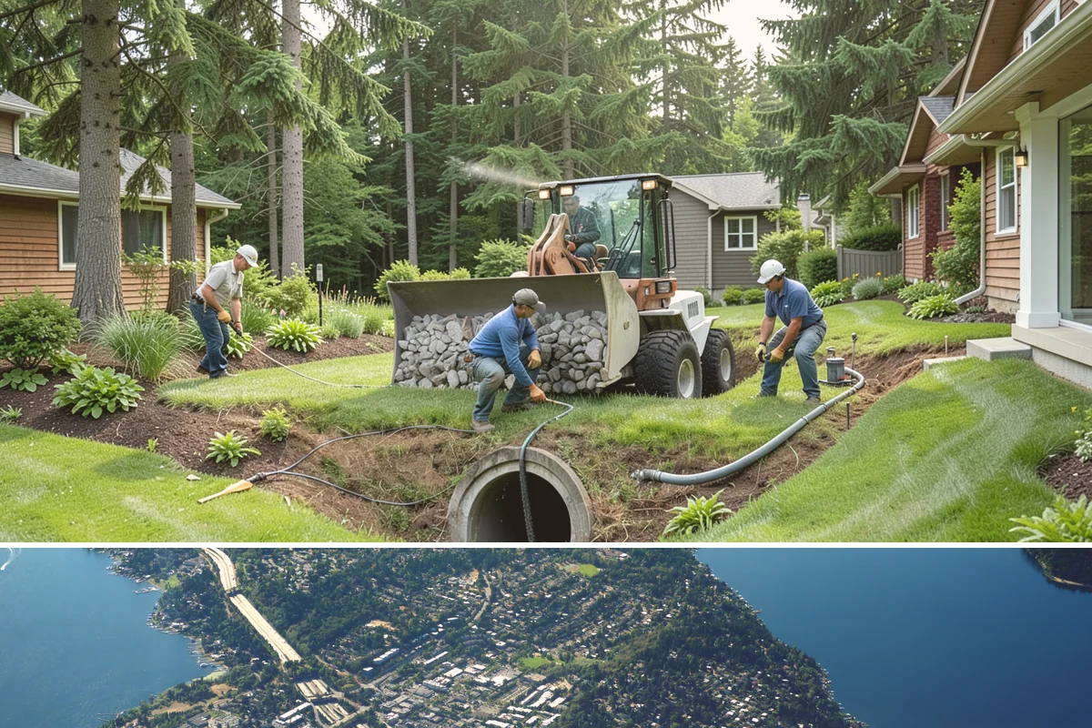 Stamped Concrete in Mercer Island, King County, WA - Stamping requires warm, dry days for proper timing and imprinting, making summer and early fall the most reliable seasons in the...