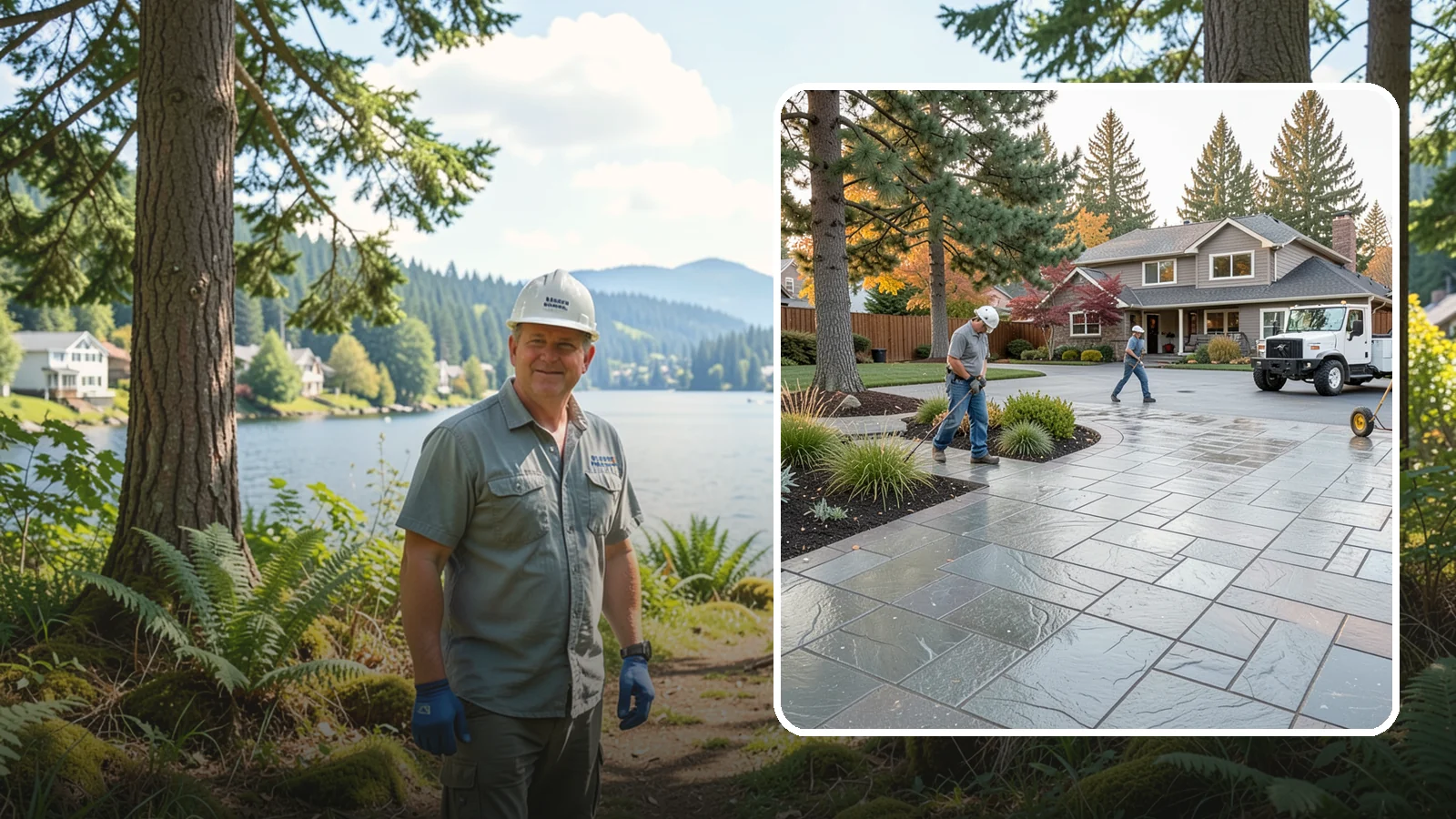 Stamped Concrete in Milton, King County, WA - We create stamped concrete that mimics natural stone, brick, or slate while resisting Pacific Northwest weathering.
