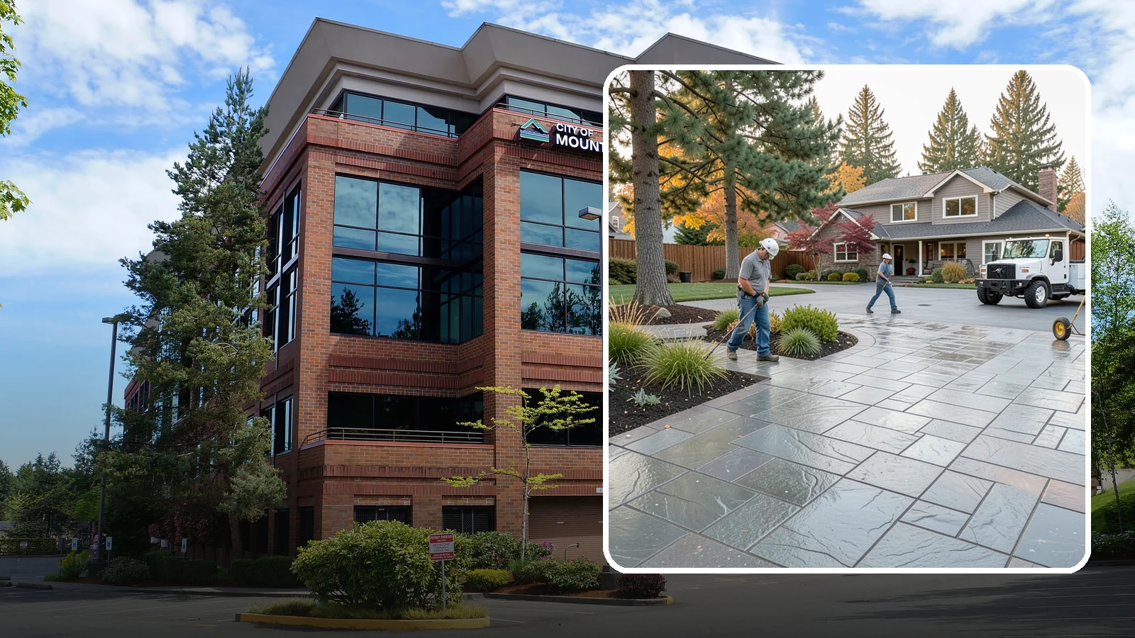 Stamped Concrete in Mountlake Terrace, Snohomish County, WA - We create stamped concrete that mimics natural stone, brick, or slate while resisting Pacific Northwest weathering.