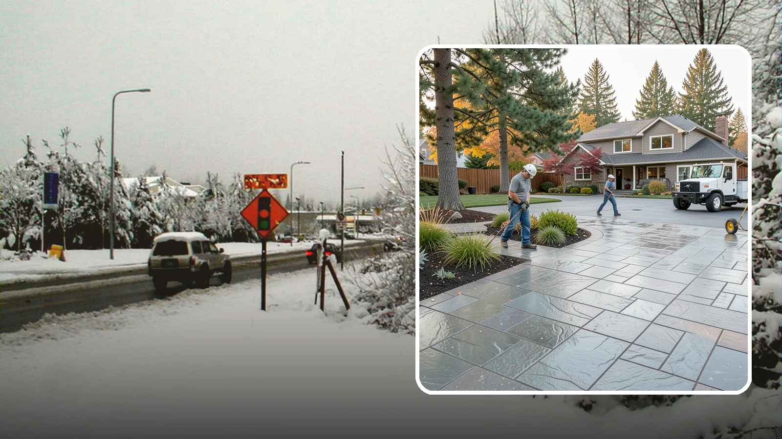 Stamped Concrete in Newcastle, King County, WA - We create stamped concrete that mimics natural stone, brick, or slate while resisting Pacific Northwest weathering.