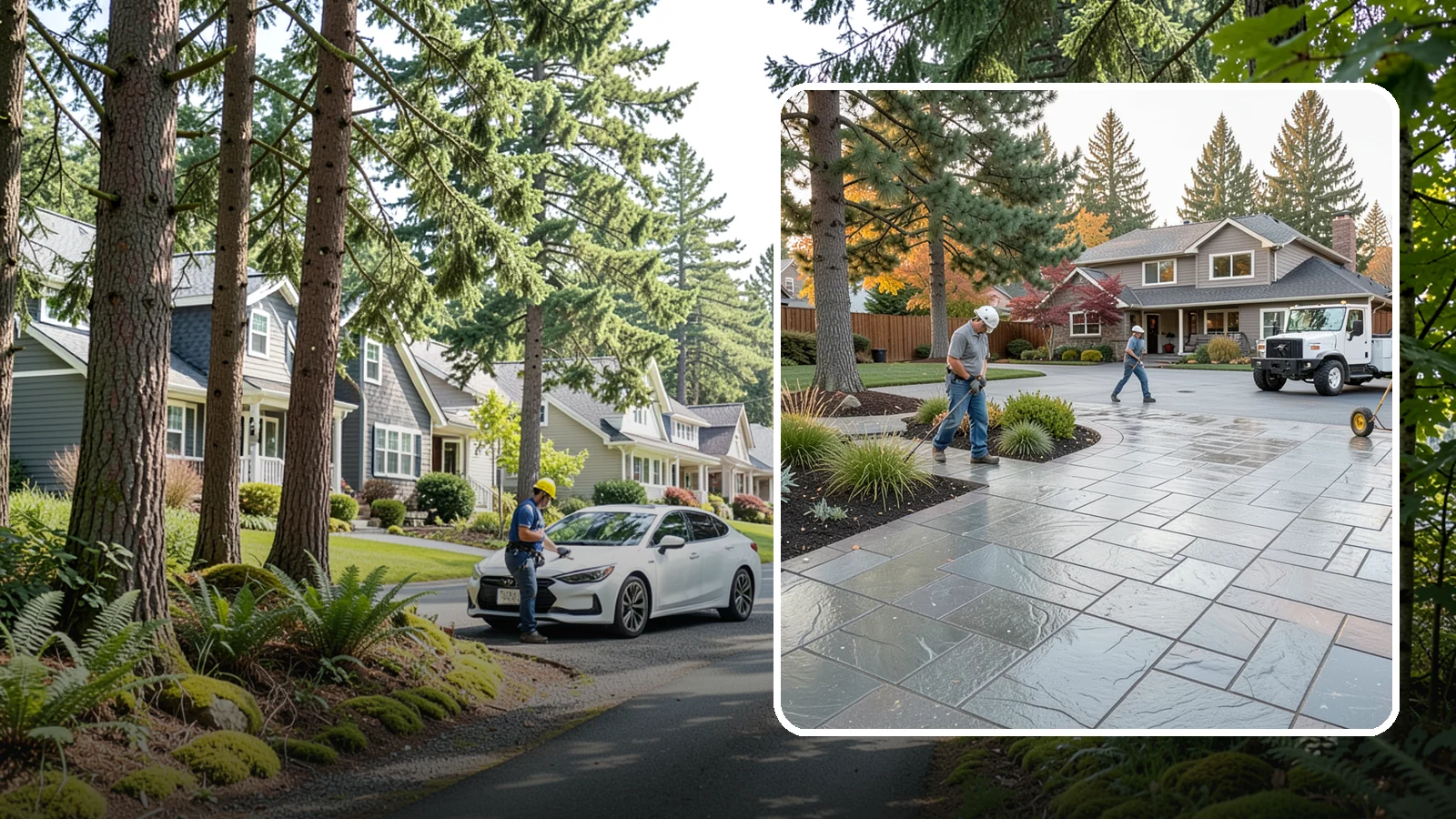 Stamped Concrete in Normandy Park, King County, WA - We create stamped concrete that mimics natural stone, brick, or slate while resisting Pacific Northwest weathering.