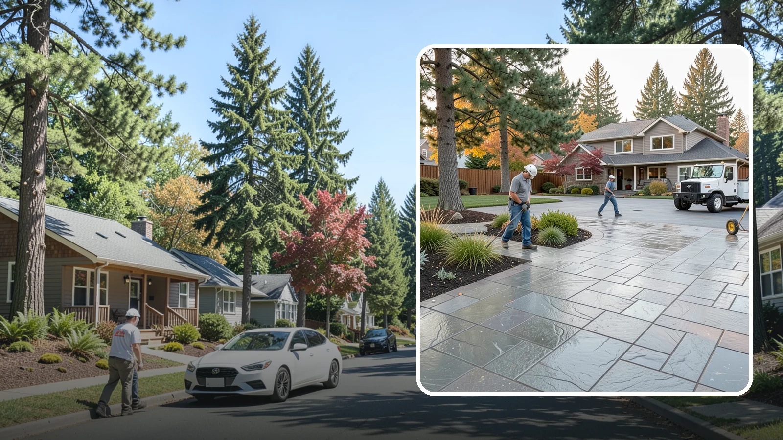 Stamped Concrete in Orting, Pierce County, WA - We create stamped concrete that mimics natural stone, brick, or slate while resisting Pacific Northwest weathering.