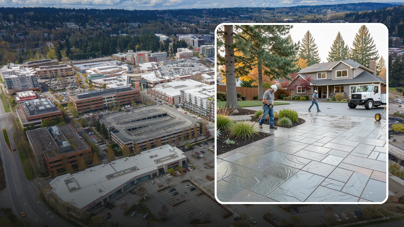 Stamped Concrete in Redmond, King County, WA - We create stamped concrete that mimics natural stone, brick, or slate while resisting Pacific Northwest weathering.