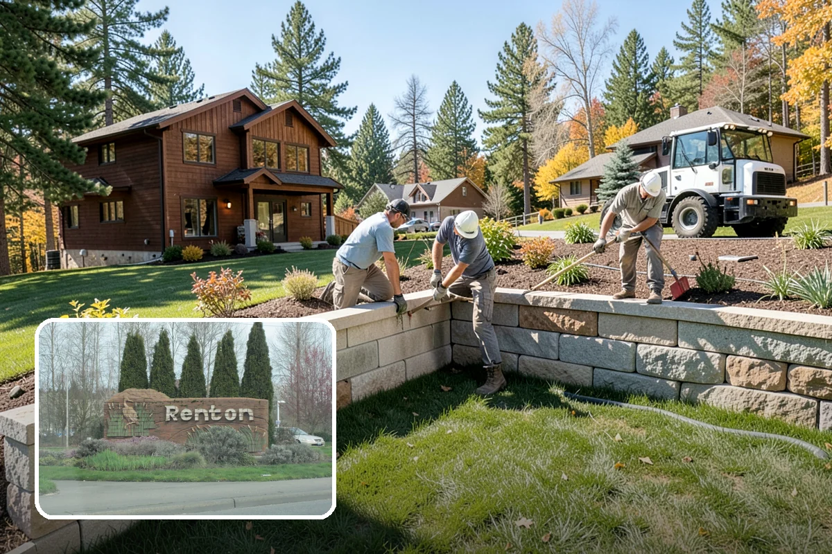 Stamped Concrete in Renton, King County, WA - Authentic stone, brick, or slate appearance in one seamless slab