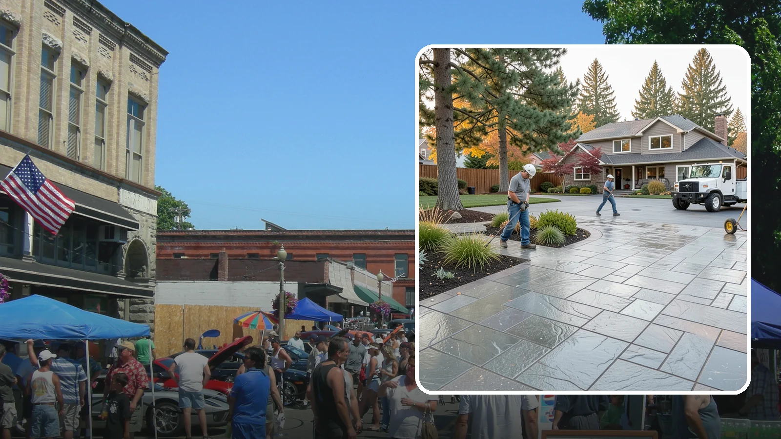 Stamped Concrete in Snohomish, Snohomish County, WA - We create stamped concrete that mimics natural stone, brick, or slate while resisting Pacific Northwest weathering.
