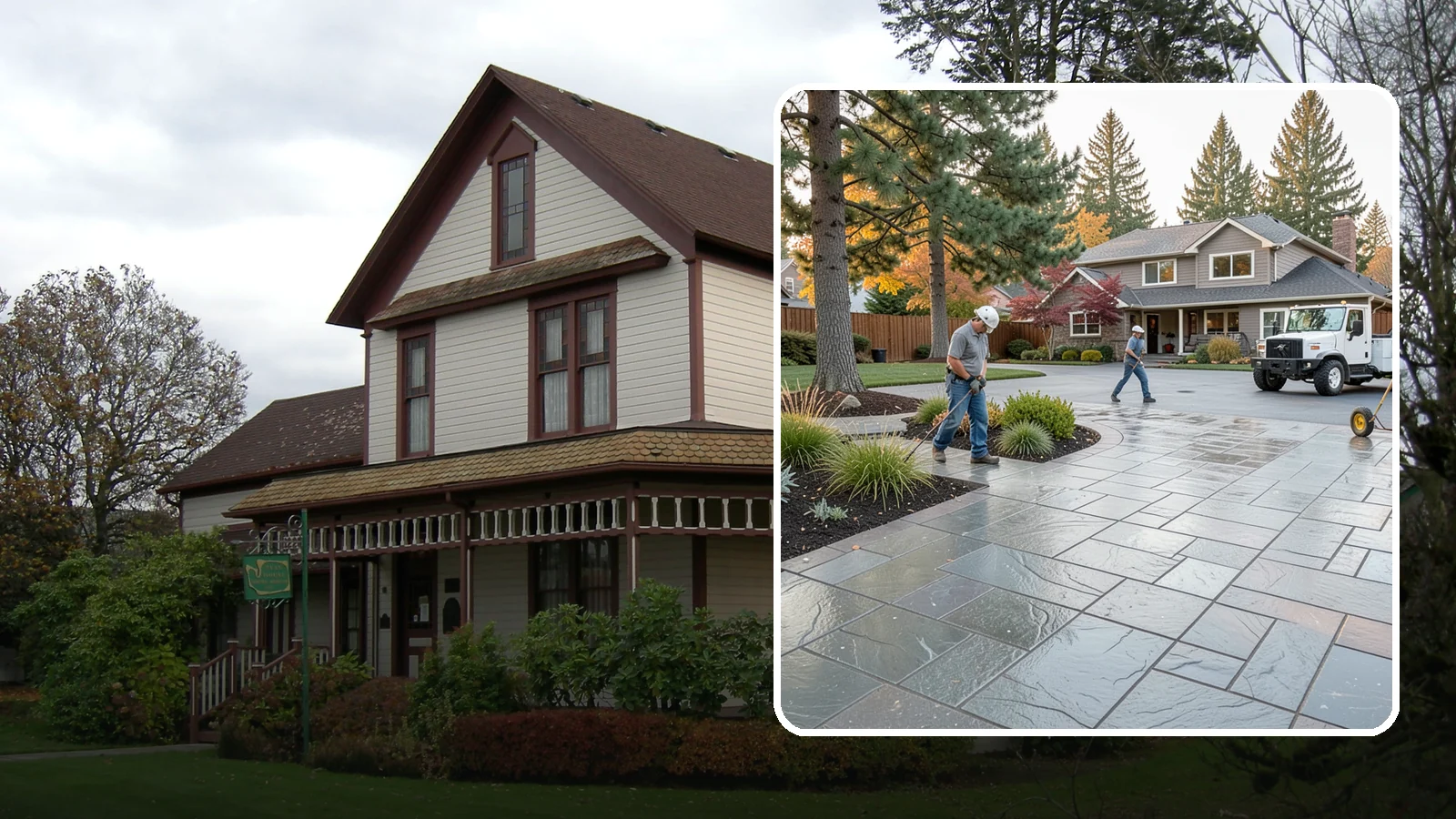 Stamped Concrete in Sumner, Pierce County, WA - We create stamped concrete that mimics natural stone, brick, or slate while resisting Pacific Northwest weathering.