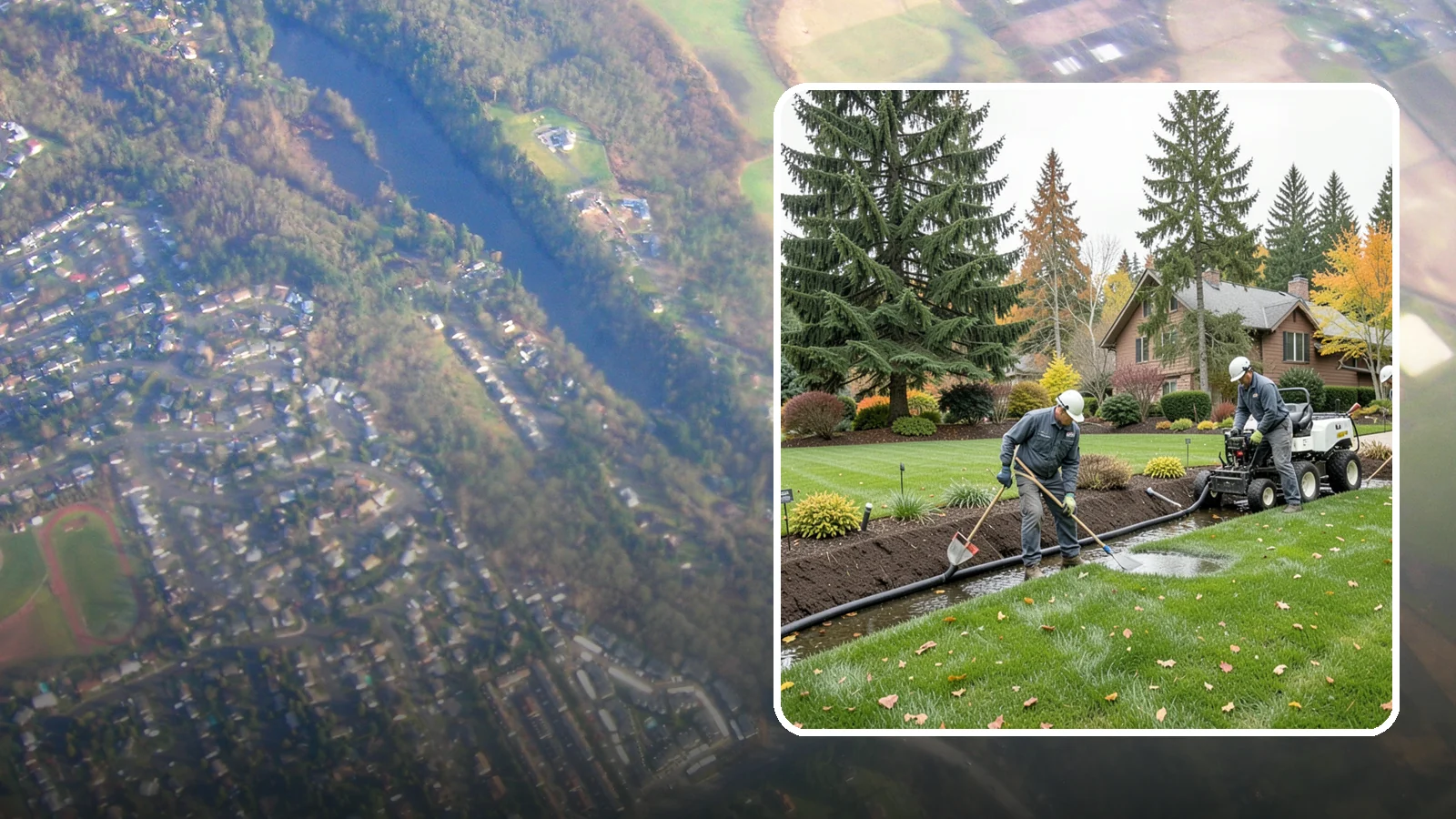 Standing Water Solutions in Algona, King County, WA - We diagnose and correct persistent standing water using the right mix of grading, drains, and infiltration for your specific site.