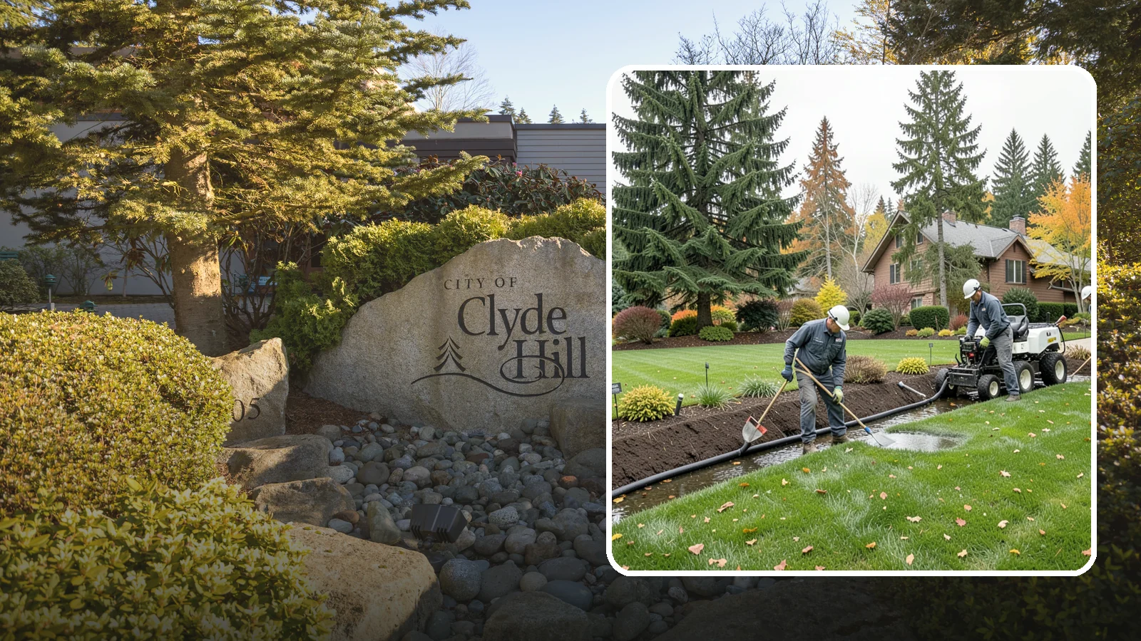 Standing Water Solutions in Clyde Hill, King County, WA - We diagnose and correct persistent standing water using the right mix of grading, drains, and infiltration for your specific site.