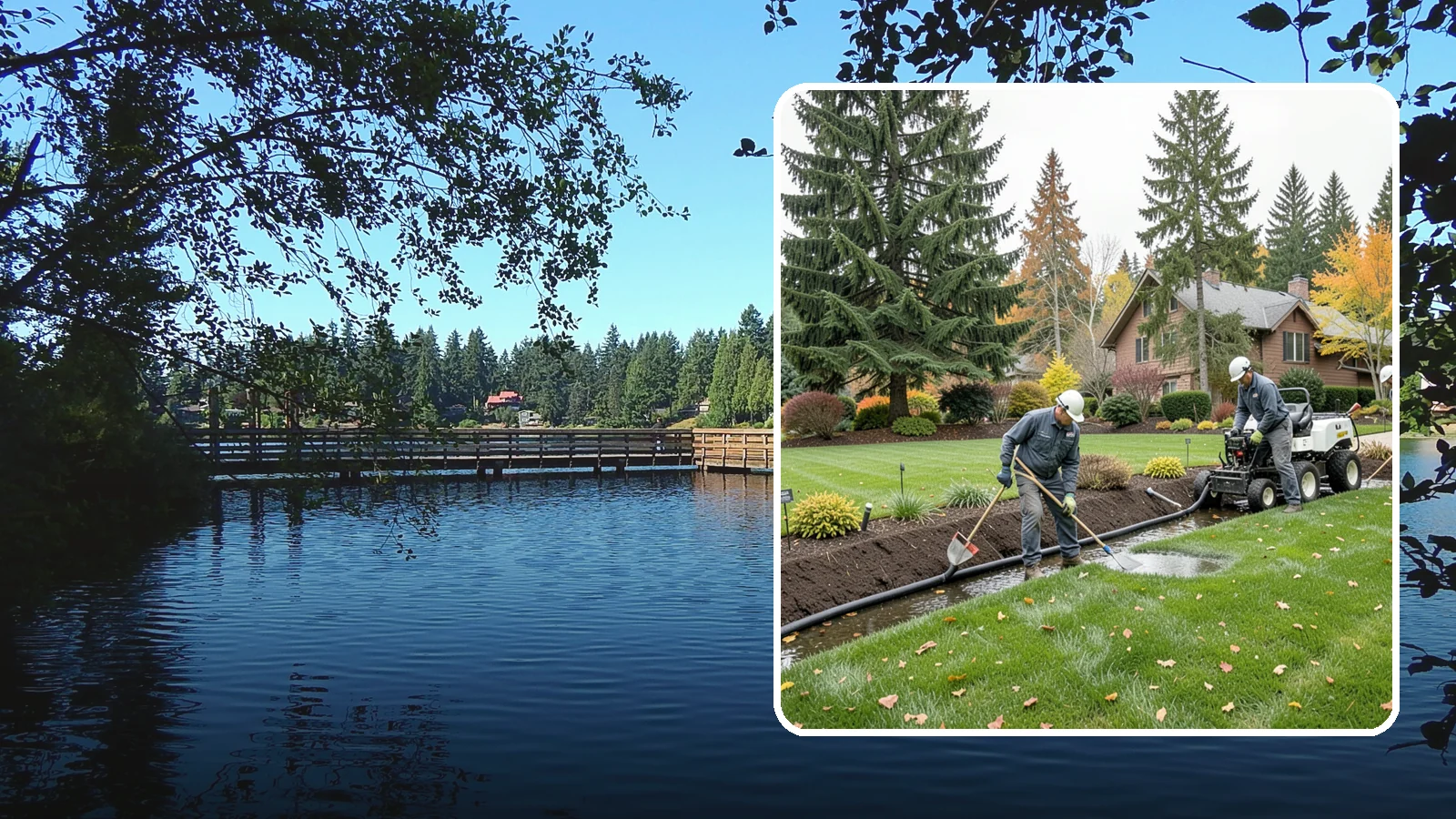 Standing Water Solutions in Federal Way, King County, WA - We diagnose and correct persistent standing water using the right mix of grading, drains, and infiltration for your specific site.
