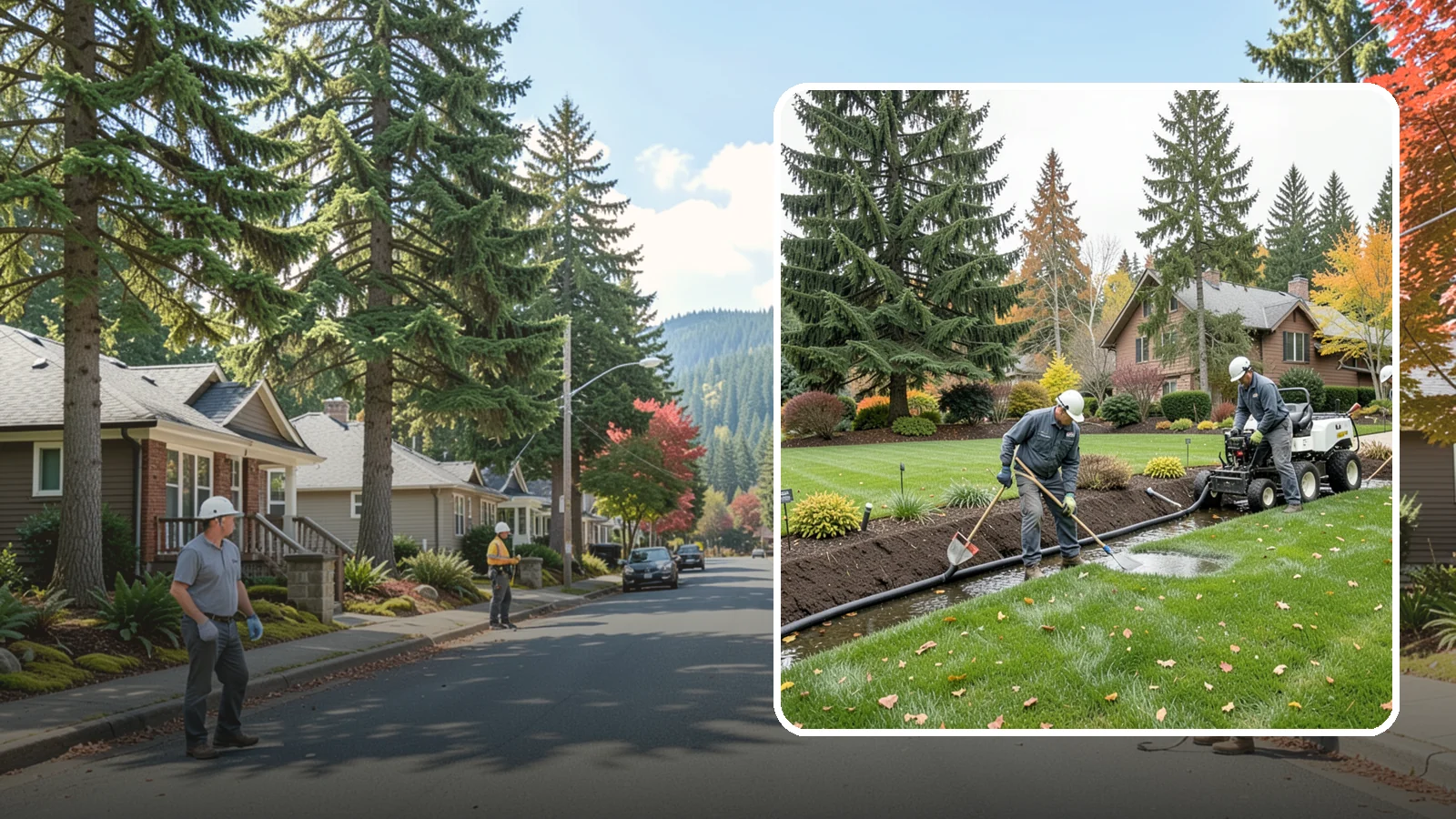 Standing Water Solutions in Hunts Point, King County, WA - We diagnose and correct persistent standing water using the right mix of grading, drains, and infiltration for your specific site.