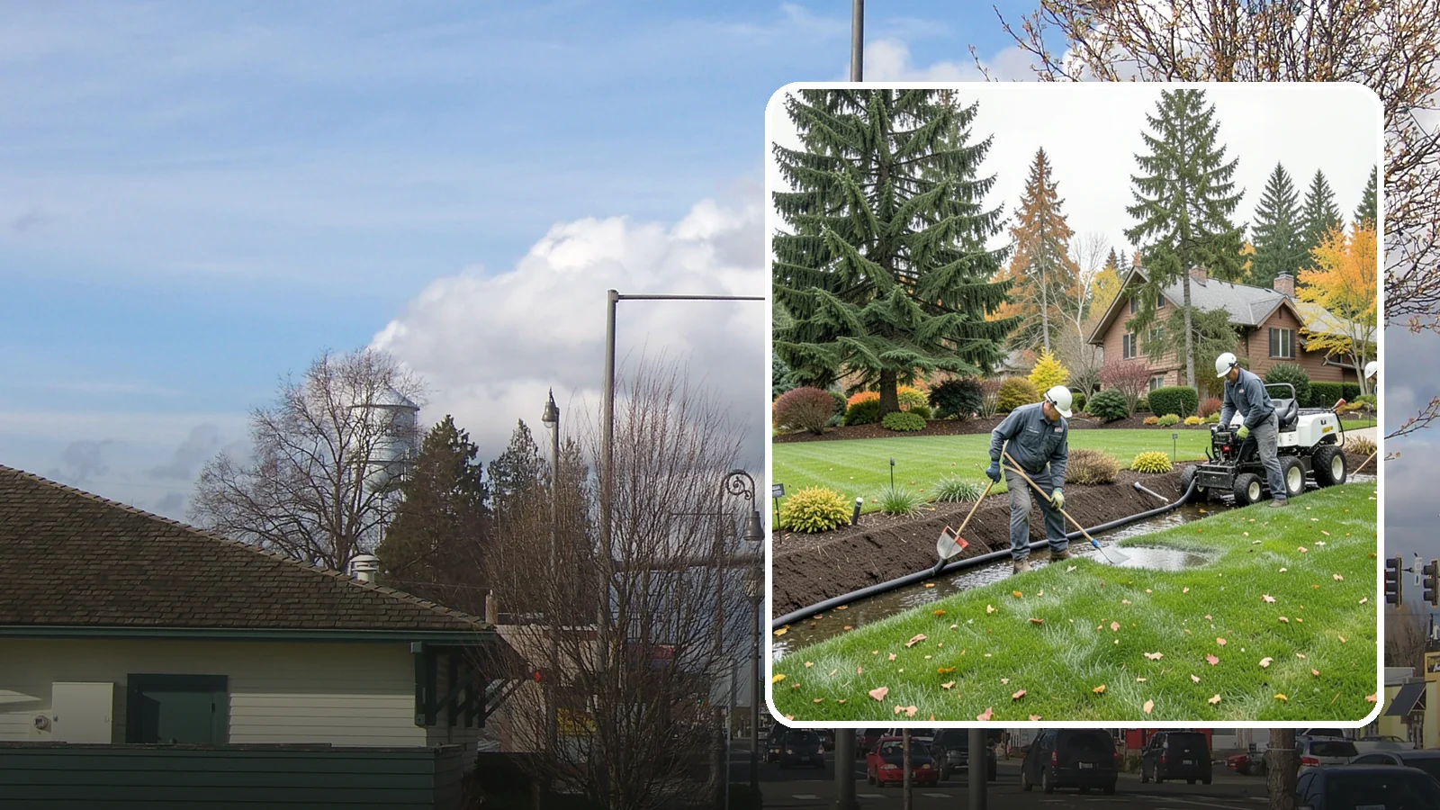 Standing Water Solutions in Marysville, Snohomish County, WA - We diagnose and correct persistent standing water using the right mix of grading, drains, and infiltration for your specific site.