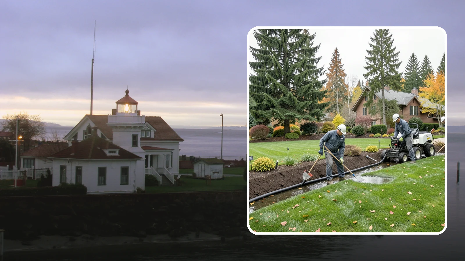 Standing Water Solutions in Mukilteo, Snohomish County, WA - We diagnose and correct persistent standing water using the right mix of grading, drains, and infiltration for your specific site.