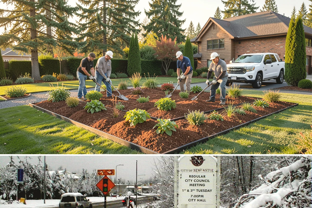 Standing Water Solutions in Newcastle, King County, WA - Assessment can happen during the wet season to see the problem in action, while installation is smoothest in drier months.