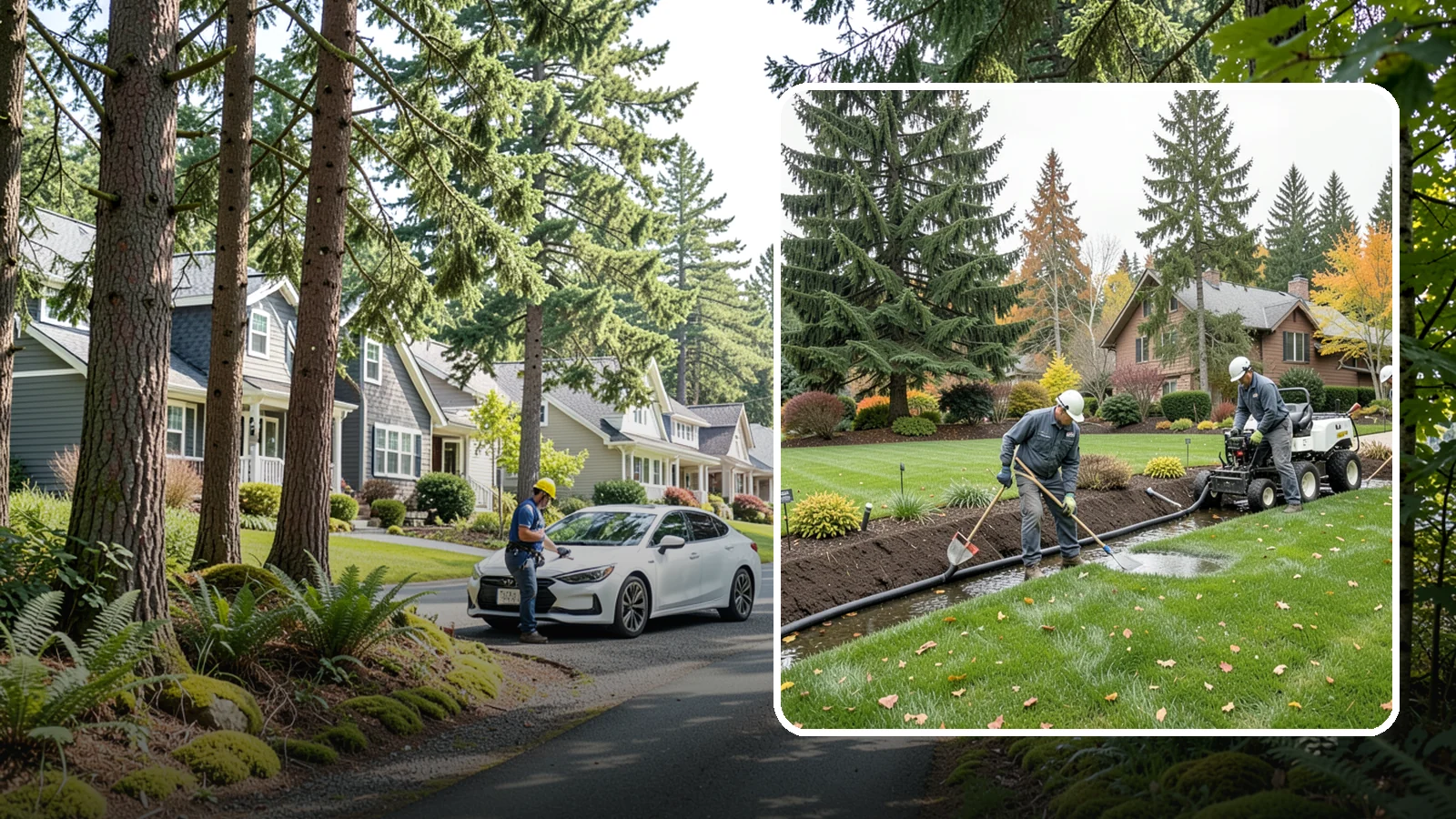 Standing Water Solutions in Normandy Park, King County, WA - We diagnose and correct persistent standing water using the right mix of grading, drains, and infiltration for your specific site.
