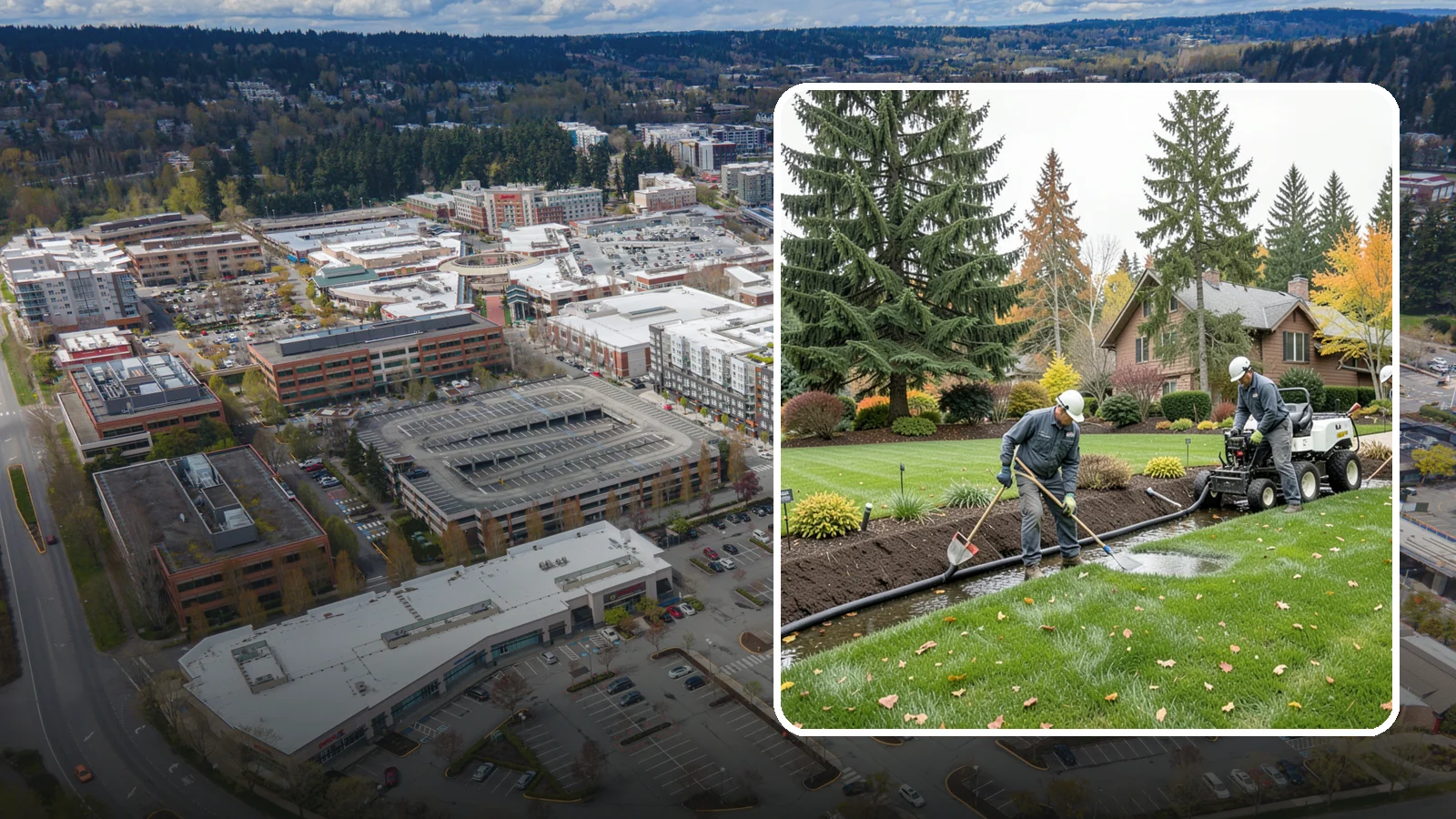 Standing Water Solutions in Redmond, King County, WA - We diagnose and correct persistent standing water using the right mix of grading, drains, and infiltration for your specific site.