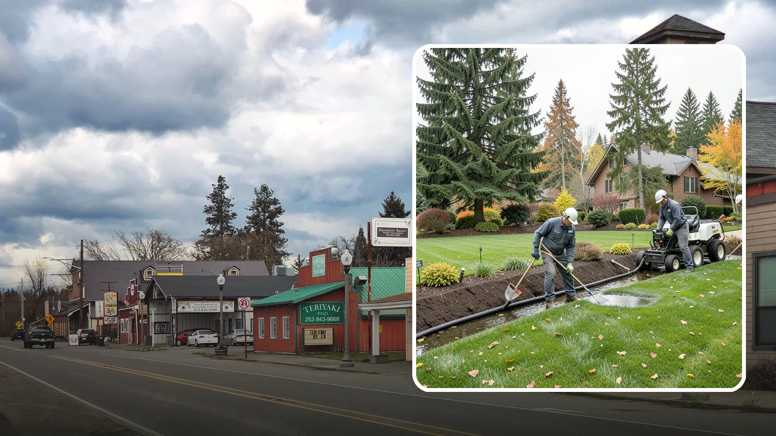 Standing Water Solutions in Roy, Pierce County, WA - We diagnose and correct persistent standing water using the right mix of grading, drains, and infiltration for your specific site.
