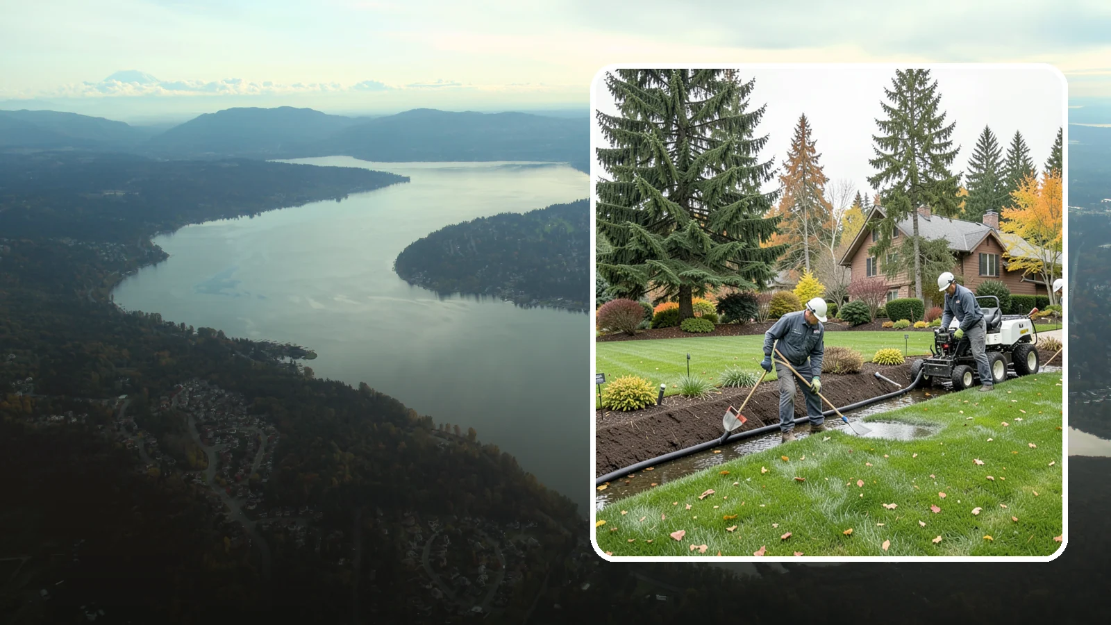 Standing Water Solutions in Sammamish, King County, WA - We diagnose and correct persistent standing water using the right mix of grading, drains, and infiltration for your specific site.