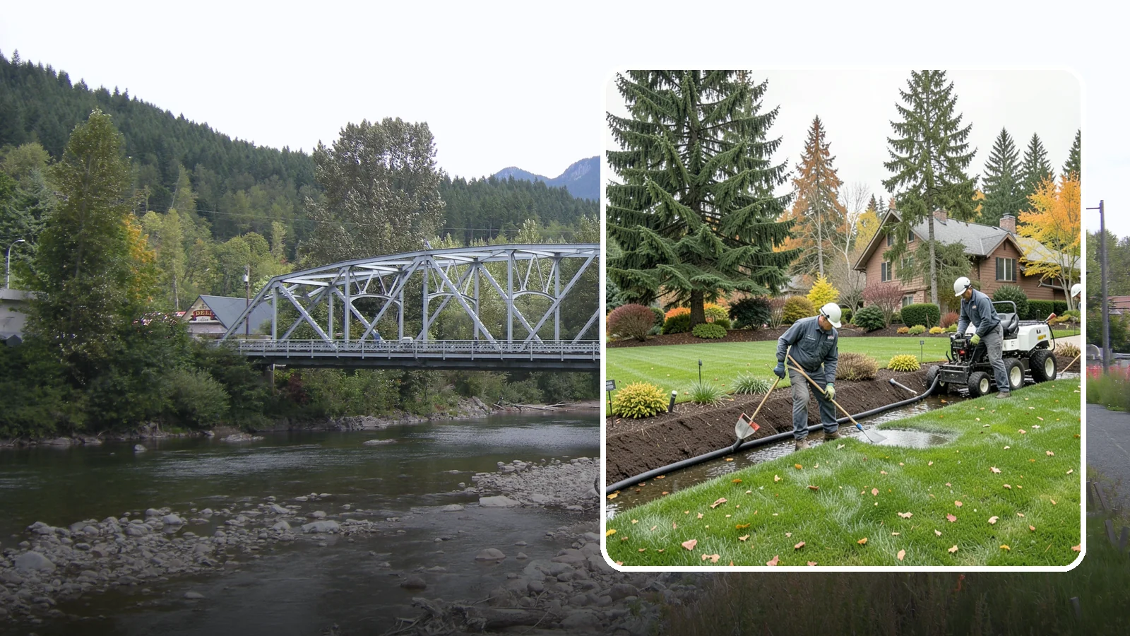 Standing Water Solutions in Skykomish, King County, WA - We diagnose and correct persistent standing water using the right mix of grading, drains, and infiltration for your specific site.