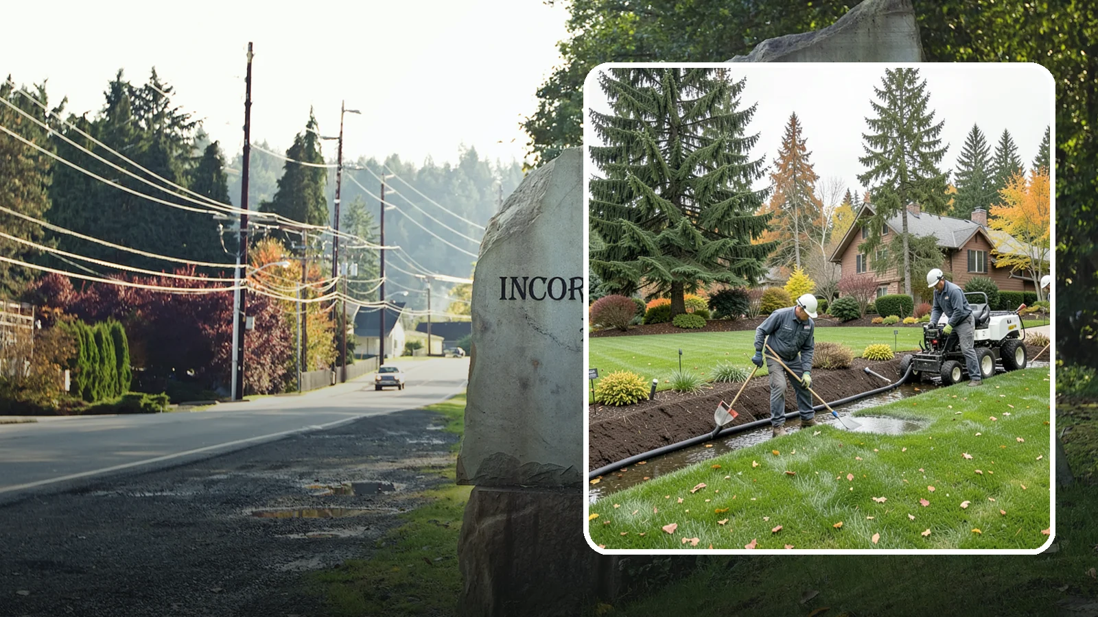 Standing Water Solutions in Wilkeson, Pierce County, WA - We diagnose and correct persistent standing water using the right mix of grading, drains, and infiltration for your specific site.