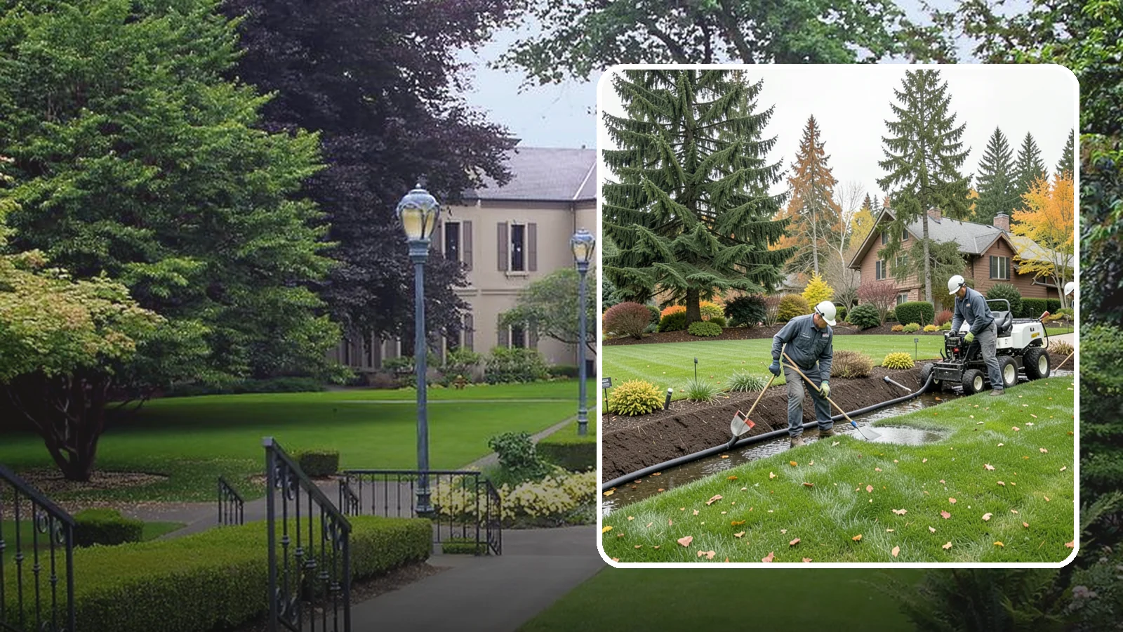 Standing Water Solutions in Woodinville, King County, WA - We diagnose and correct persistent standing water using the right mix of grading, drains, and infiltration for your specific site.