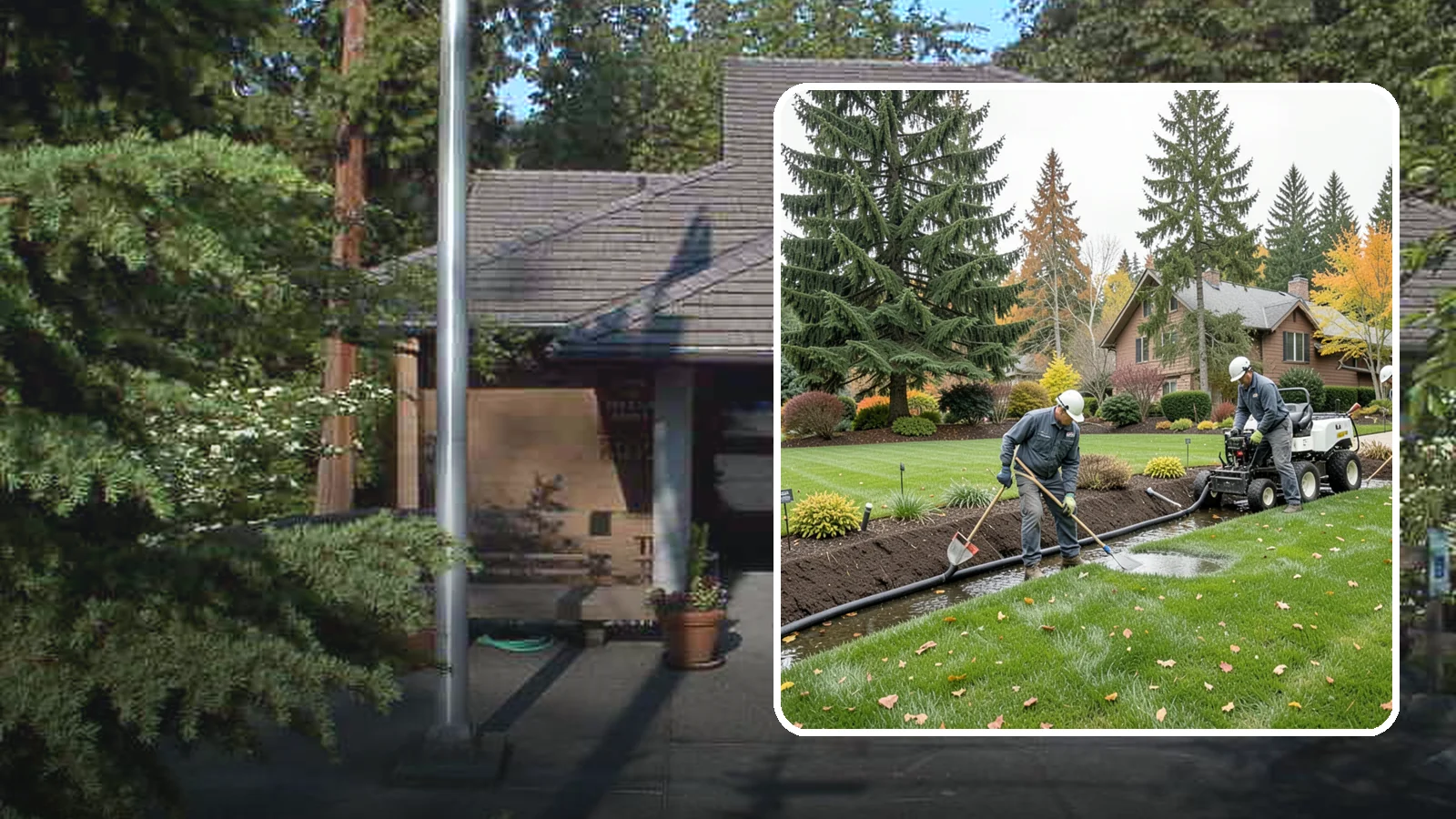 Standing Water Solutions in Yarrow Point, King County, WA - We diagnose and correct persistent standing water using the right mix of grading, drains, and infiltration for your specific site.