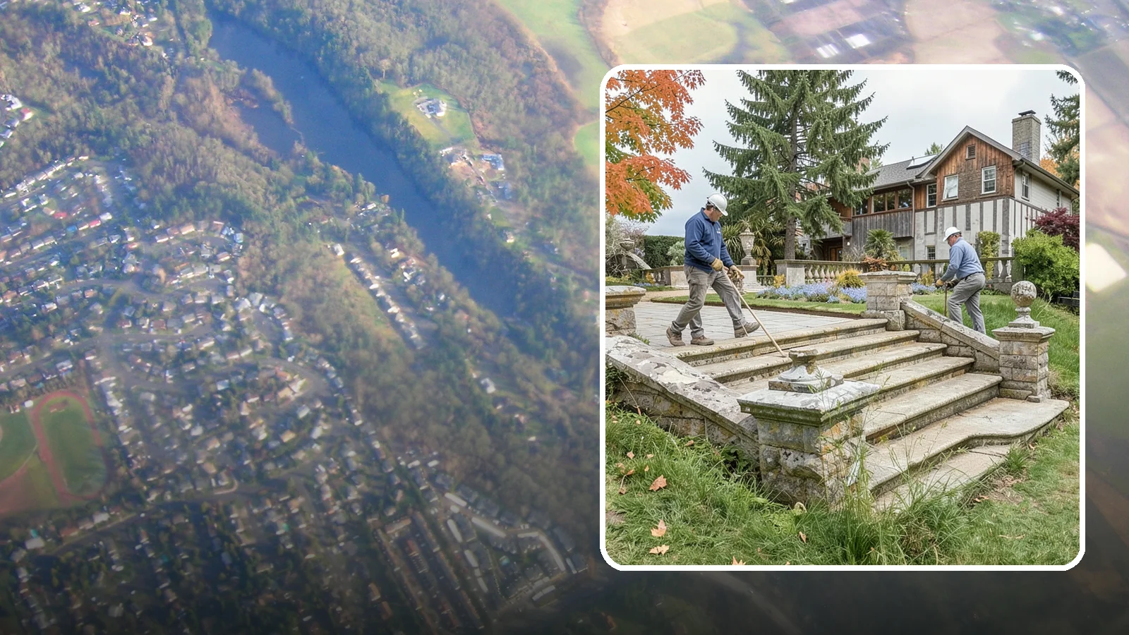 Stone Steps Installation in Algona, King County, WA - Natural stone steps that safely and beautifully connect changes in grade throughout your landscape.