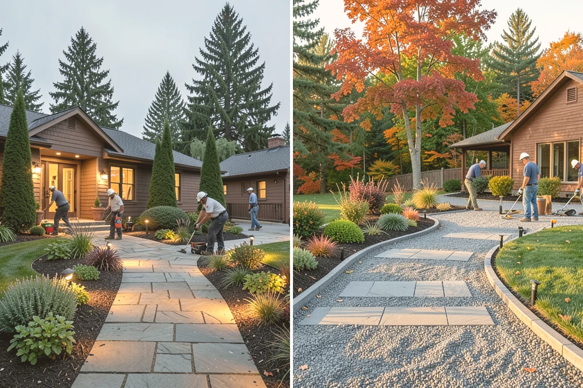 Stone Steps Installation in Bellevue, King County, WA - Assess the grade and step layout