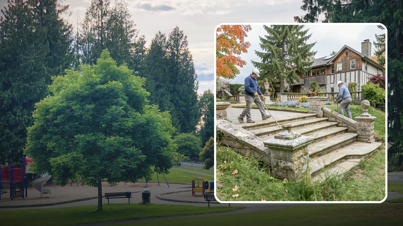 Stone Steps Installation in Bonney Lake, Pierce County, WA - Natural stone steps that safely and beautifully connect changes in grade throughout your landscape.