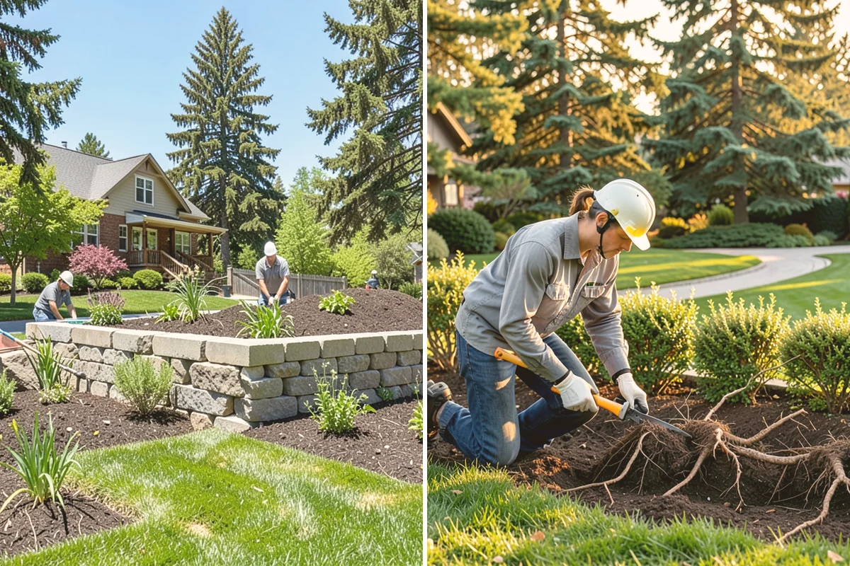 Stone Steps Installation in Bothell, King County, WA - Assess the grade and step layout