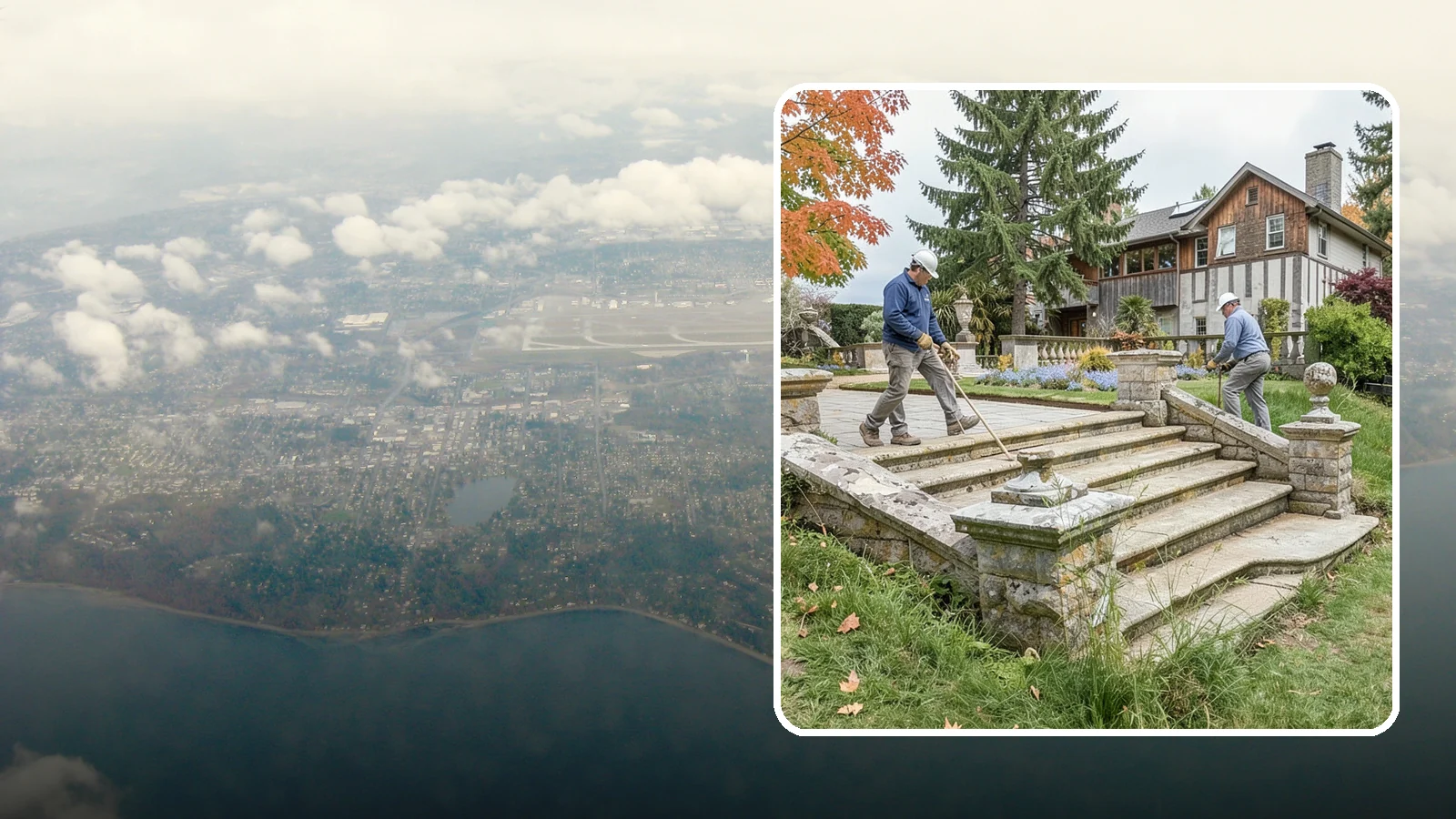 Stone Steps Installation in Burien, King County, WA - Natural stone steps that safely and beautifully connect changes in grade throughout your landscape.