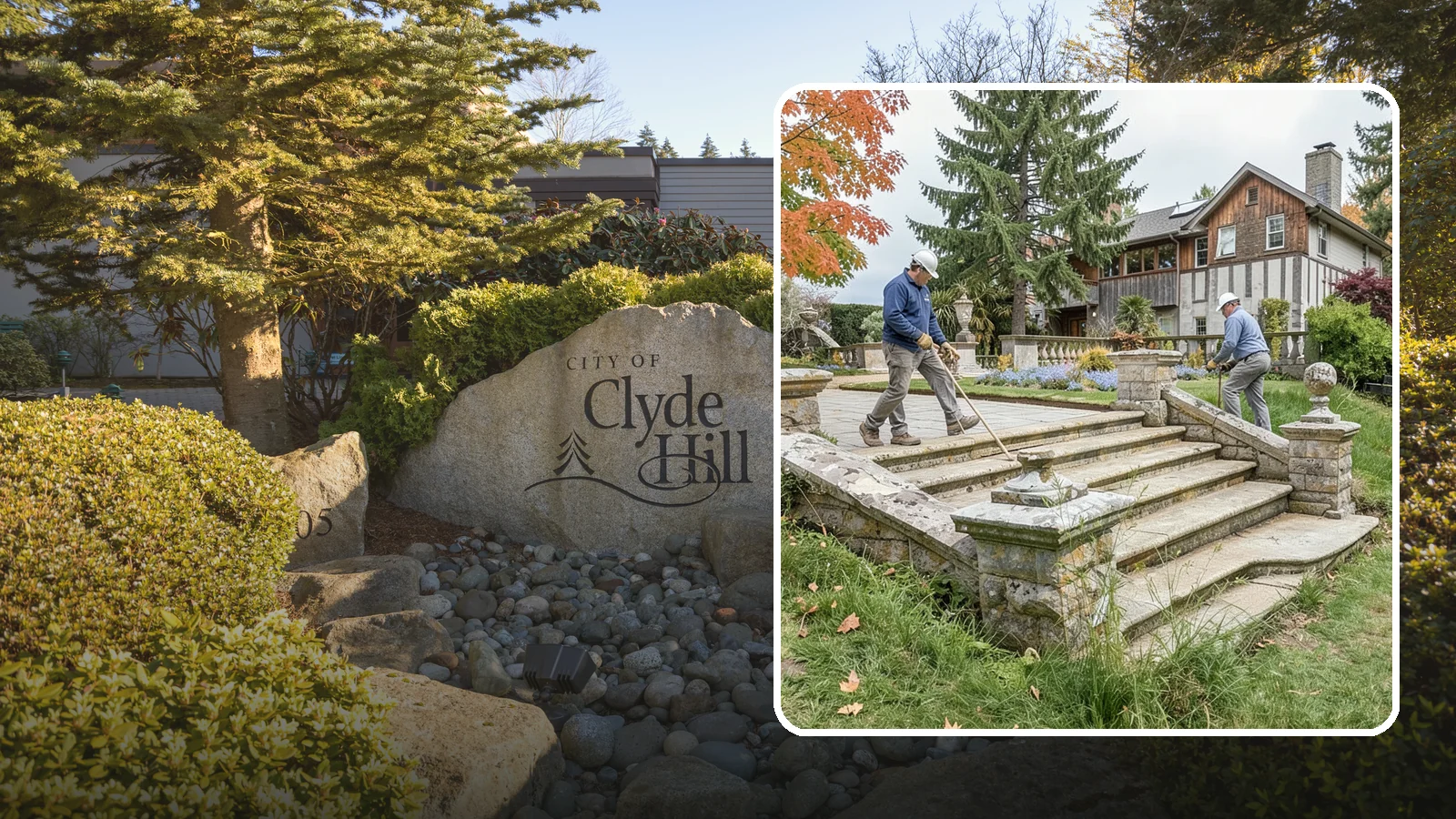 Stone Steps Installation in Clyde Hill, King County, WA - Natural stone steps that safely and beautifully connect changes in grade throughout your landscape.