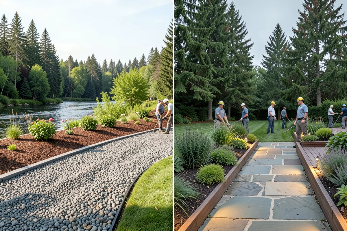 Stone Steps Installation in DuPont, Pierce County, WA - Assess the grade and step layout