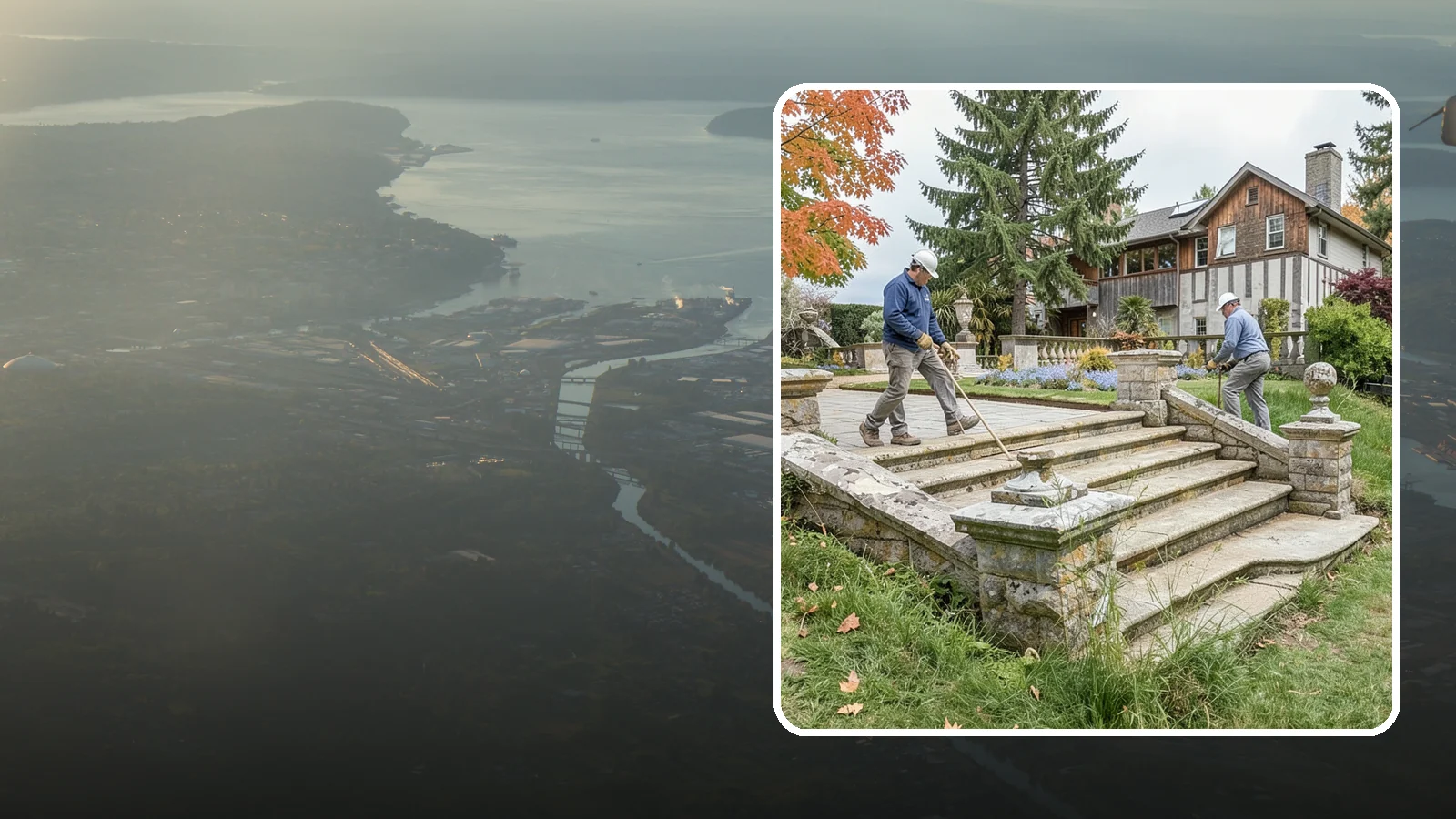 Stone Steps Installation in Fife, Pierce County, WA - Natural stone steps that safely and beautifully connect changes in grade throughout your landscape.