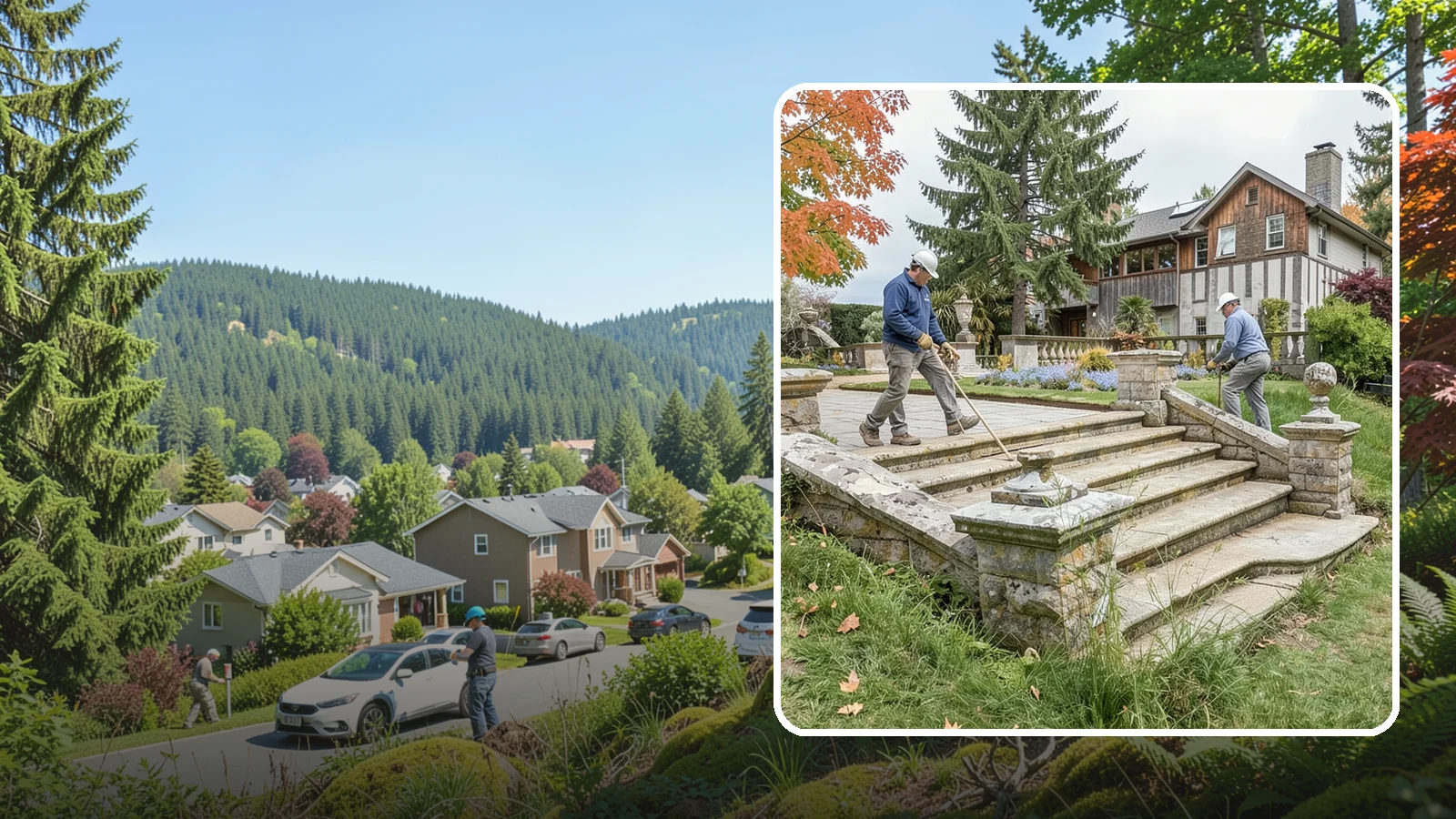Stone Steps Installation in Index, Snohomish County, WA - Natural stone steps that safely and beautifully connect changes in grade throughout your landscape.
