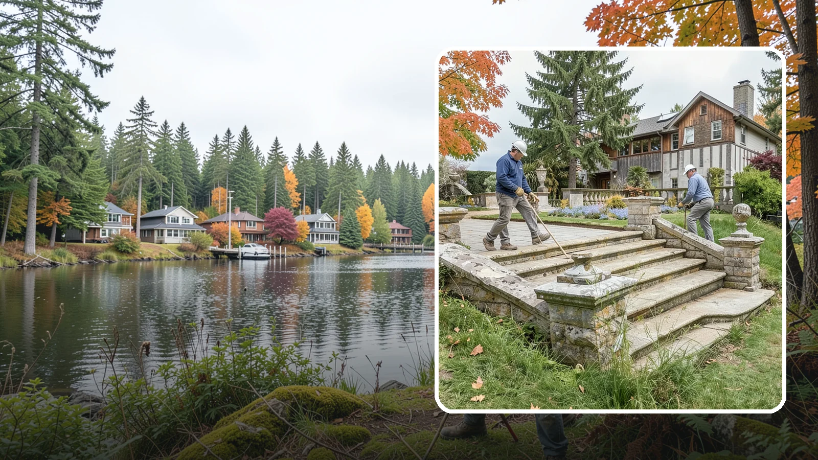 Stone Steps Installation in La Conner, Skagit County, WA - Natural stone steps that safely and beautifully connect changes in grade throughout your landscape.