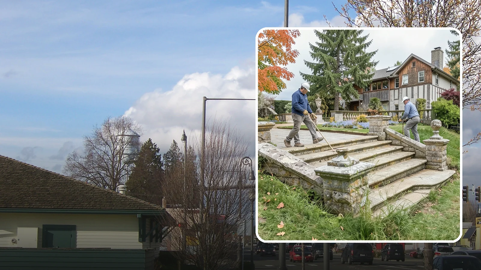 Stone Steps Installation in Marysville, Snohomish County, WA - Natural stone steps that safely and beautifully connect changes in grade throughout your landscape.
