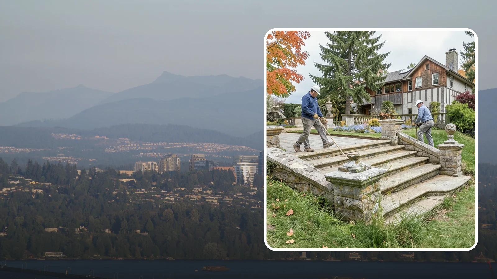 Stone Steps Installation in Medina, King County, WA - Natural stone steps that safely and beautifully connect changes in grade throughout your landscape.