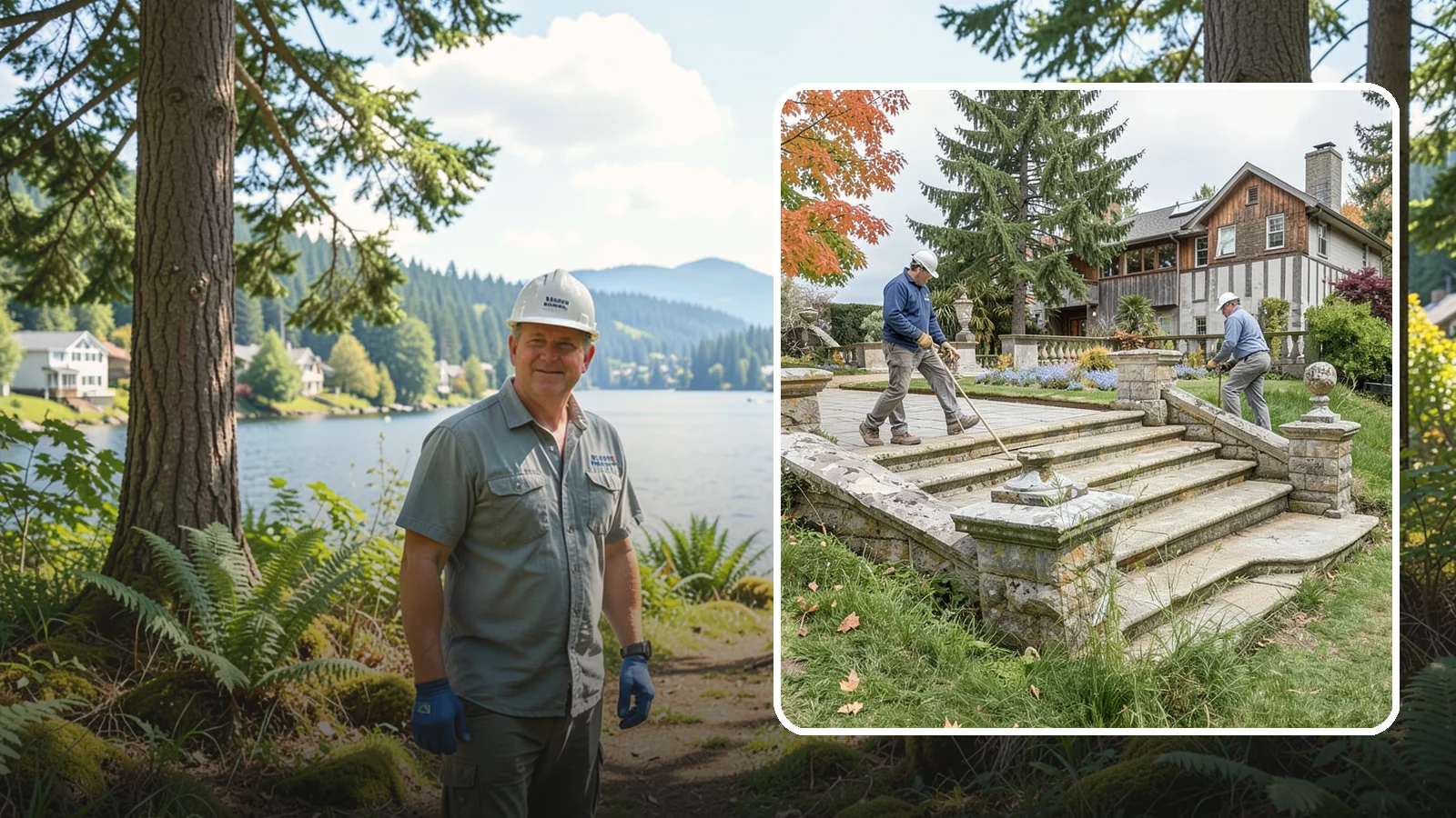 Stone Steps Installation in Milton, King County, WA - Natural stone steps that safely and beautifully connect changes in grade throughout your landscape.