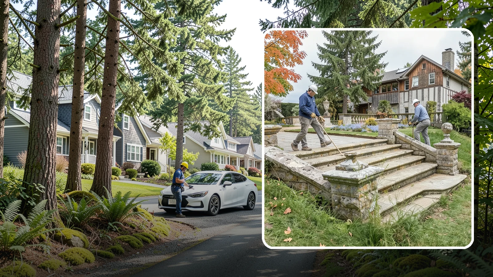 Stone Steps Installation in Normandy Park, King County, WA - Natural stone steps that safely and beautifully connect changes in grade throughout your landscape.