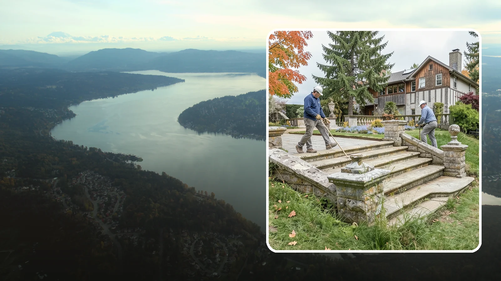 Stone Steps Installation in Sammamish, King County, WA - Natural stone steps that safely and beautifully connect changes in grade throughout your landscape.