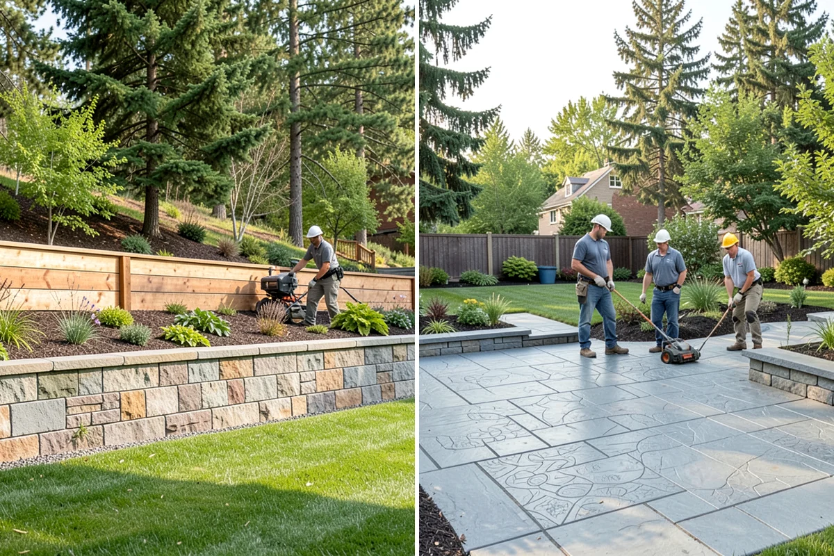 Stone Steps Installation in Shoreline, King County, WA - Assess the grade and step layout