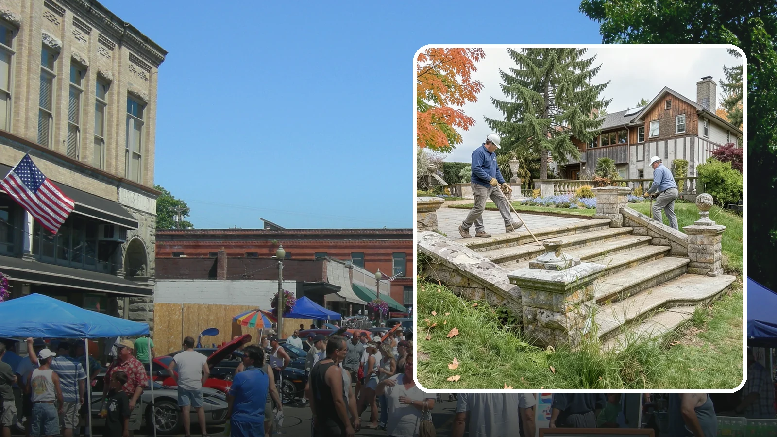 Stone Steps Installation in Snohomish, Snohomish County, WA - Natural stone steps that safely and beautifully connect changes in grade throughout your landscape.
