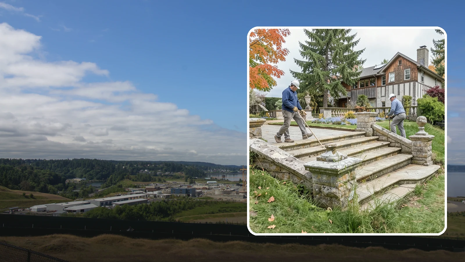 Stone Steps Installation in University Place, Pierce County, WA - Natural stone steps that safely and beautifully connect changes in grade throughout your landscape.