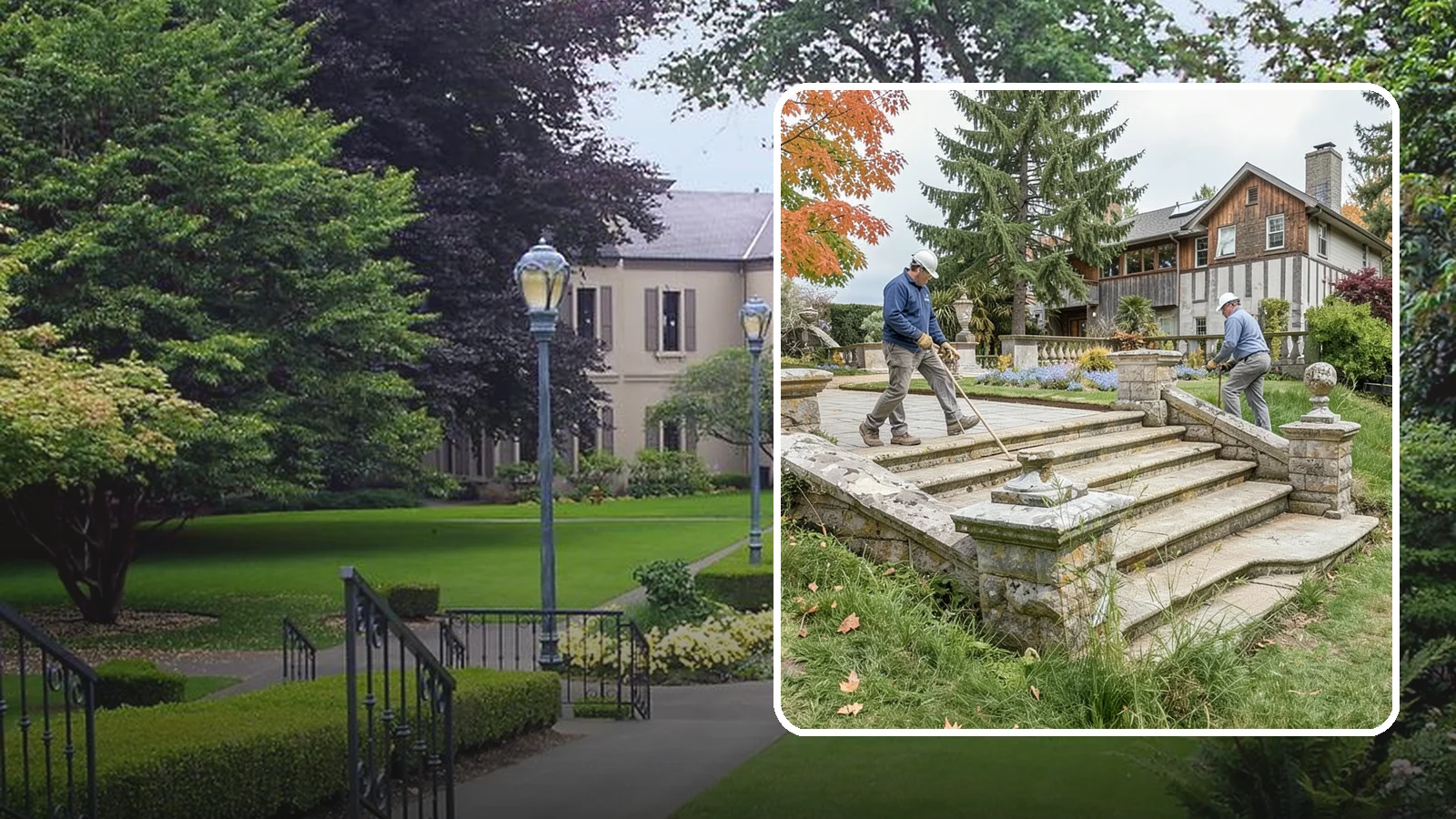 Stone Steps Installation in Woodinville, King County, WA - Natural stone steps that safely and beautifully connect changes in grade throughout your landscape.