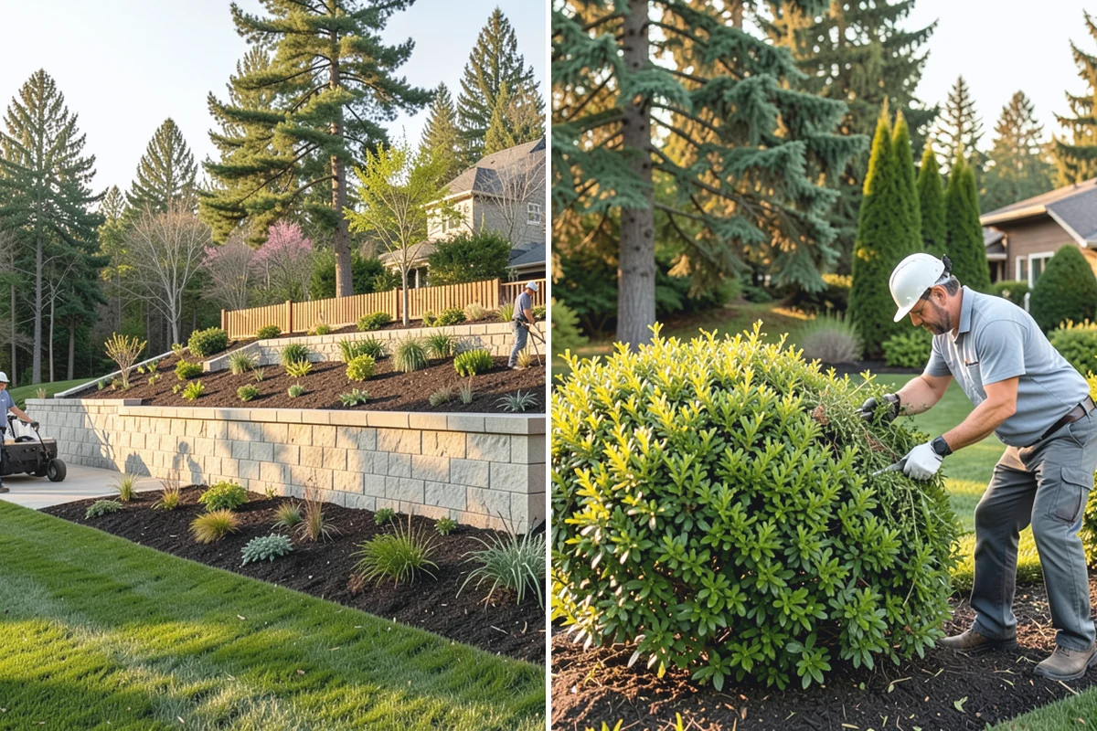 Stone Steps Installation in Woodinville, King County, WA - Assess the grade and step layout