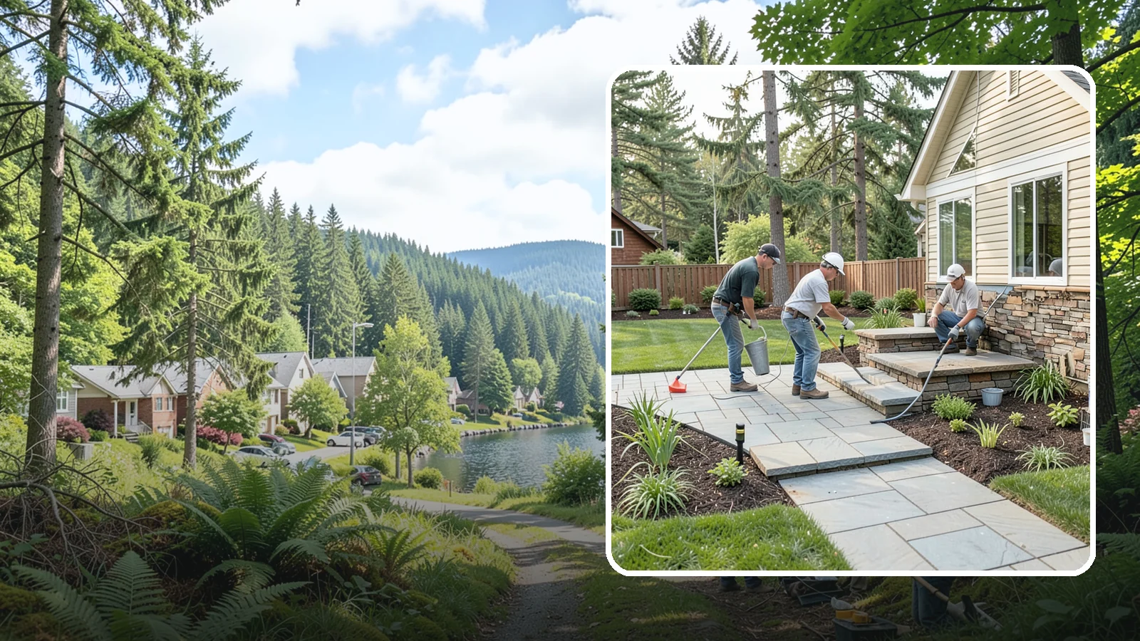 Stone Veneer Installation in Lake Forest Park, King County, WA - Stone veneer that transforms walls, pillars, and features with the look of solid stone at lower cost.