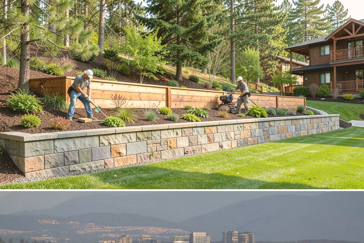 Stone Veneer Installation in Medina, King County, WA - Best installed spring through fall.