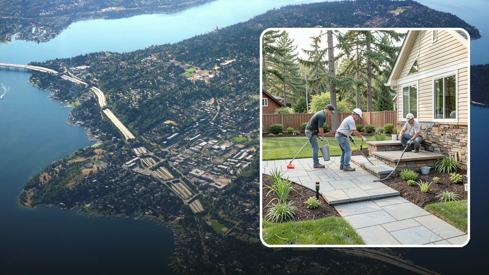 Stone Veneer Installation in Mercer Island, King County, WA - Stone veneer that transforms walls, pillars, and features with the look of solid stone at lower cost.