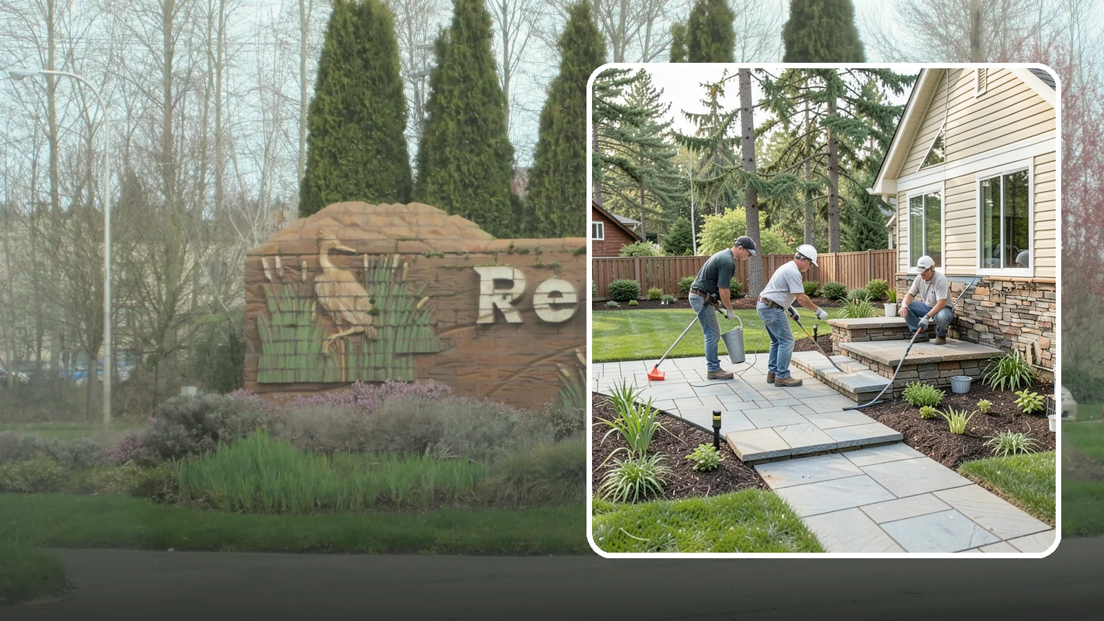 Stone Veneer Installation in Renton, King County, WA - Stone veneer that transforms walls, pillars, and features with the look of solid stone at lower cost.